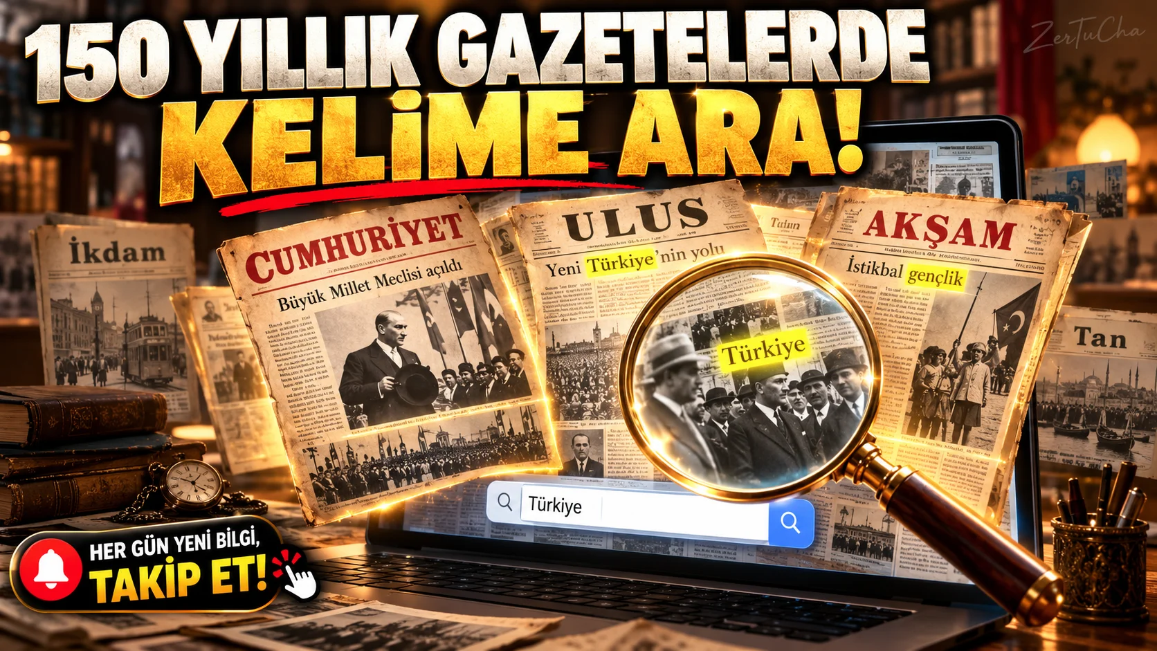 150 Yıllık Osmanlı ve Cumhuriyet Gazetelerinde Kelime Arayın: Gaste Arşivi!