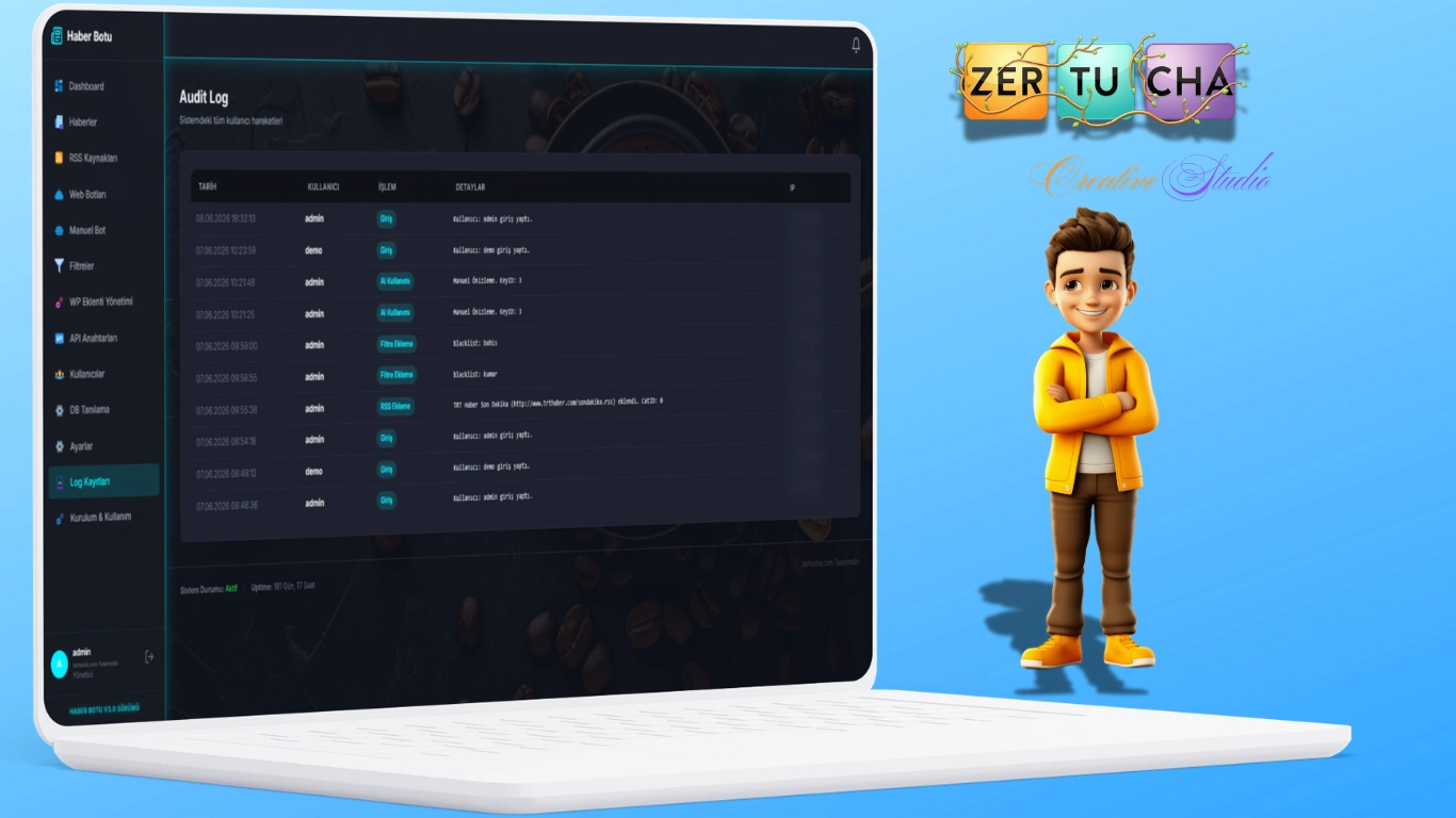 Zertucha Wordpress Haber Botu v3.0 (ÇIKTI) — AI Destekli Otomatik Haber Yönetim Sistemi Galeri
