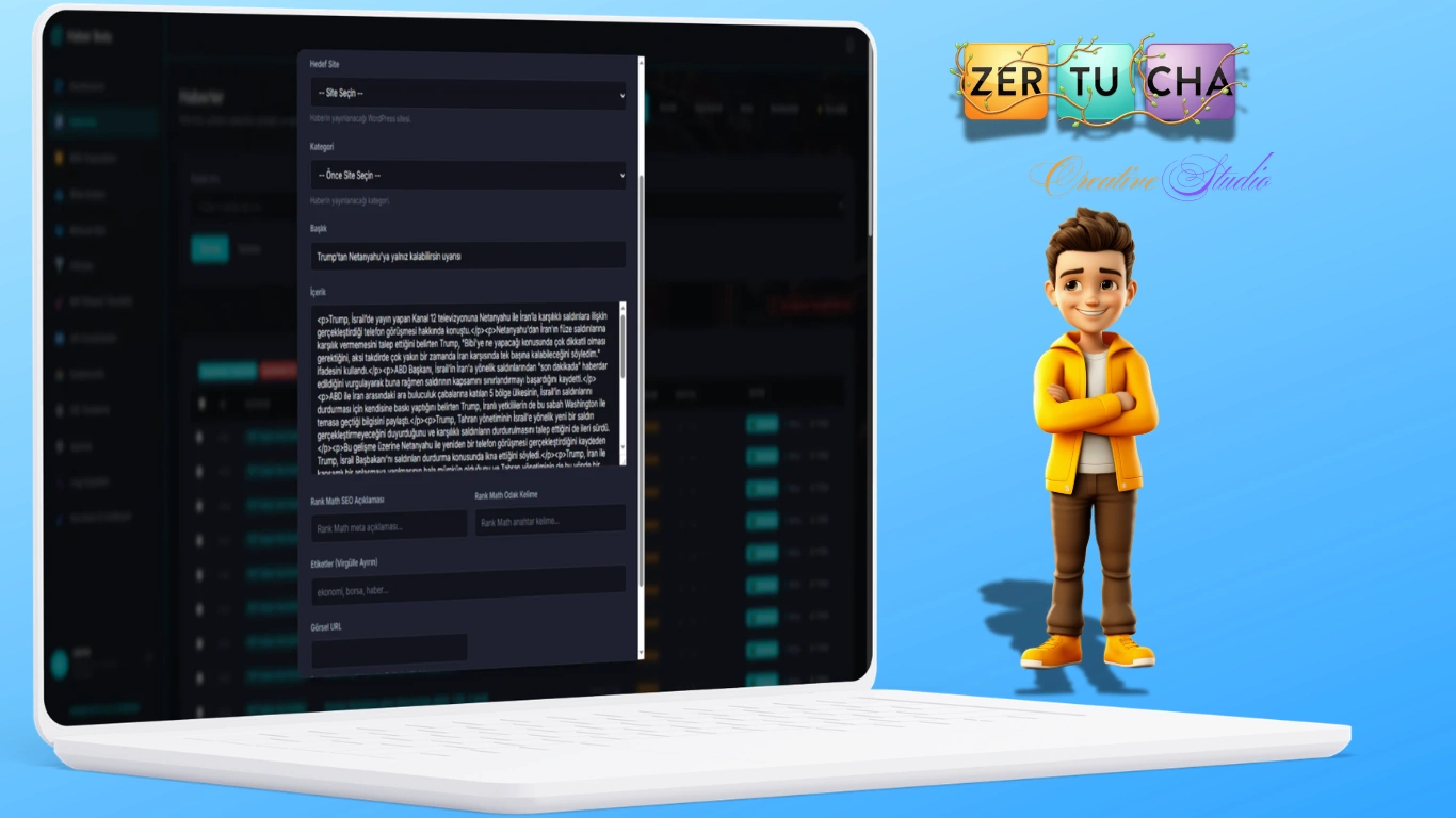 Zertucha Wordpress Haber Botu v3.0 (ÇIKTI) — AI Destekli Otomatik Haber Yönetim Sistemi Galeri