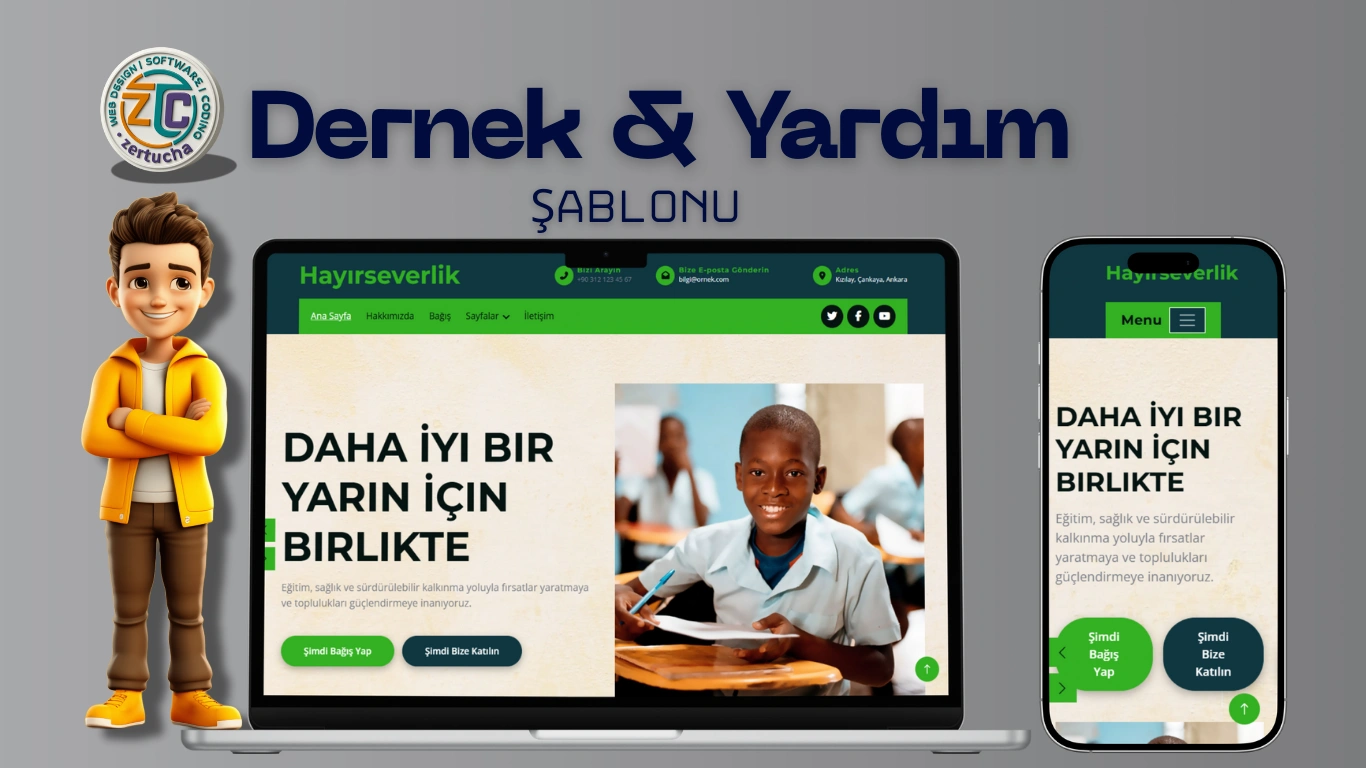 Profesyonel Yardım Kuruluşu, Dernek ve STK Web Yönetim Sistemi