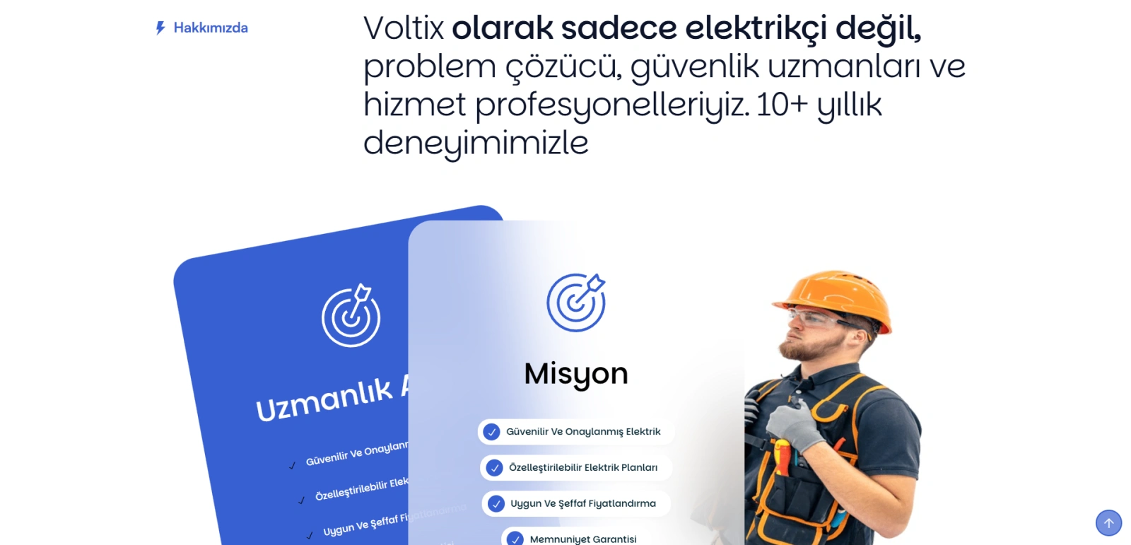 VOLTIX - Elektrik Hizmetleri Web Sitesi & Admin Paneli Galeri