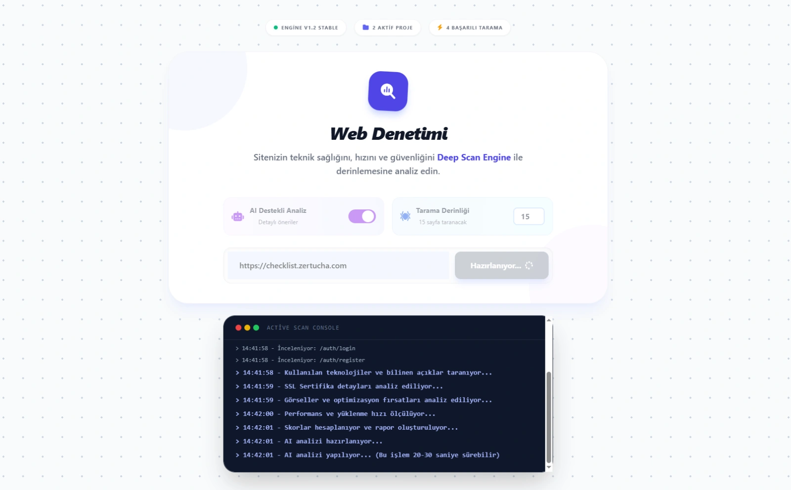AuditSystem Pro | Web Sitenizin Gerçek Durumunu Öğrenin — Ücretsiz | Profesyonel Web Denetim Platformu Galeri