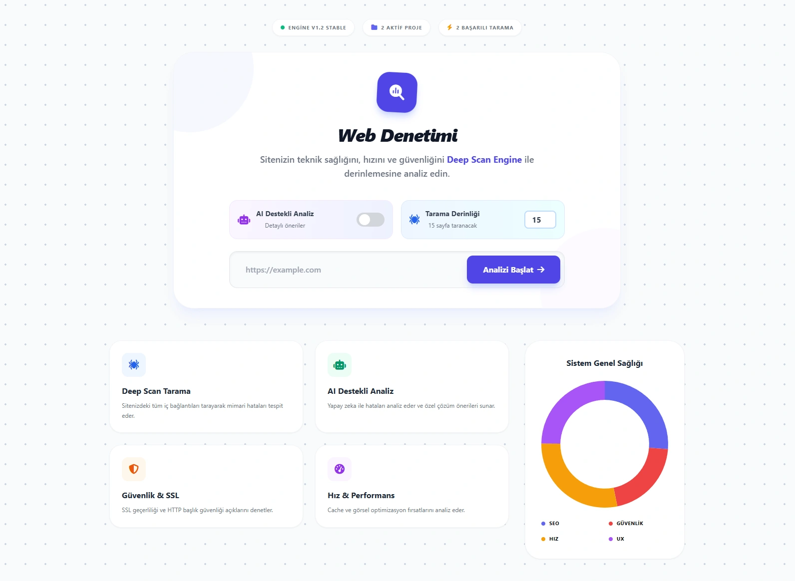 AuditSystem Pro | Web Sitenizin Gerçek Durumunu Öğrenin — Ücretsiz | Profesyonel Web Denetim Platformu Galeri
