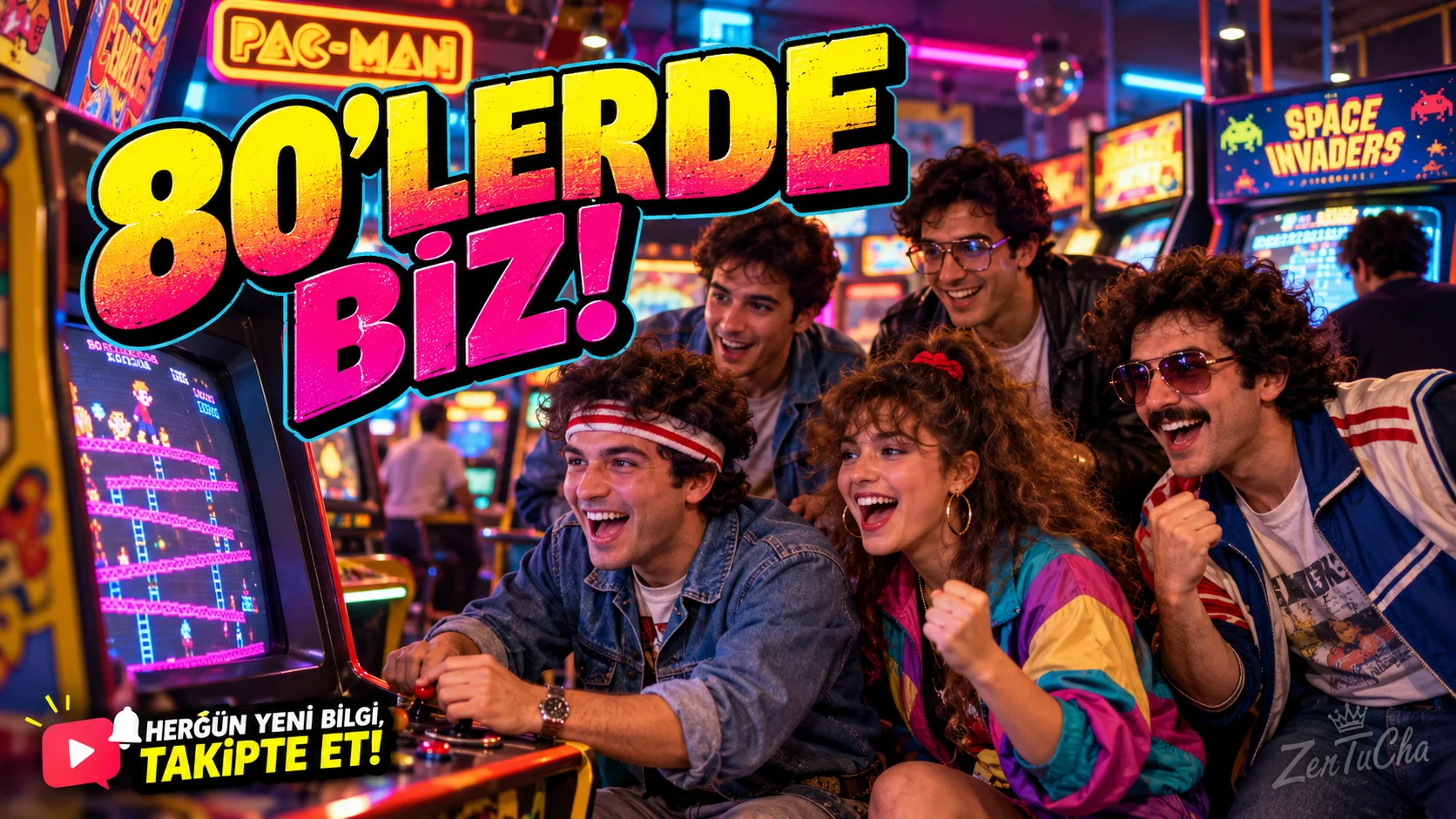 Arkadaş Fotoğrafını 1980'ler Arcade Gecesine Dönüştürün