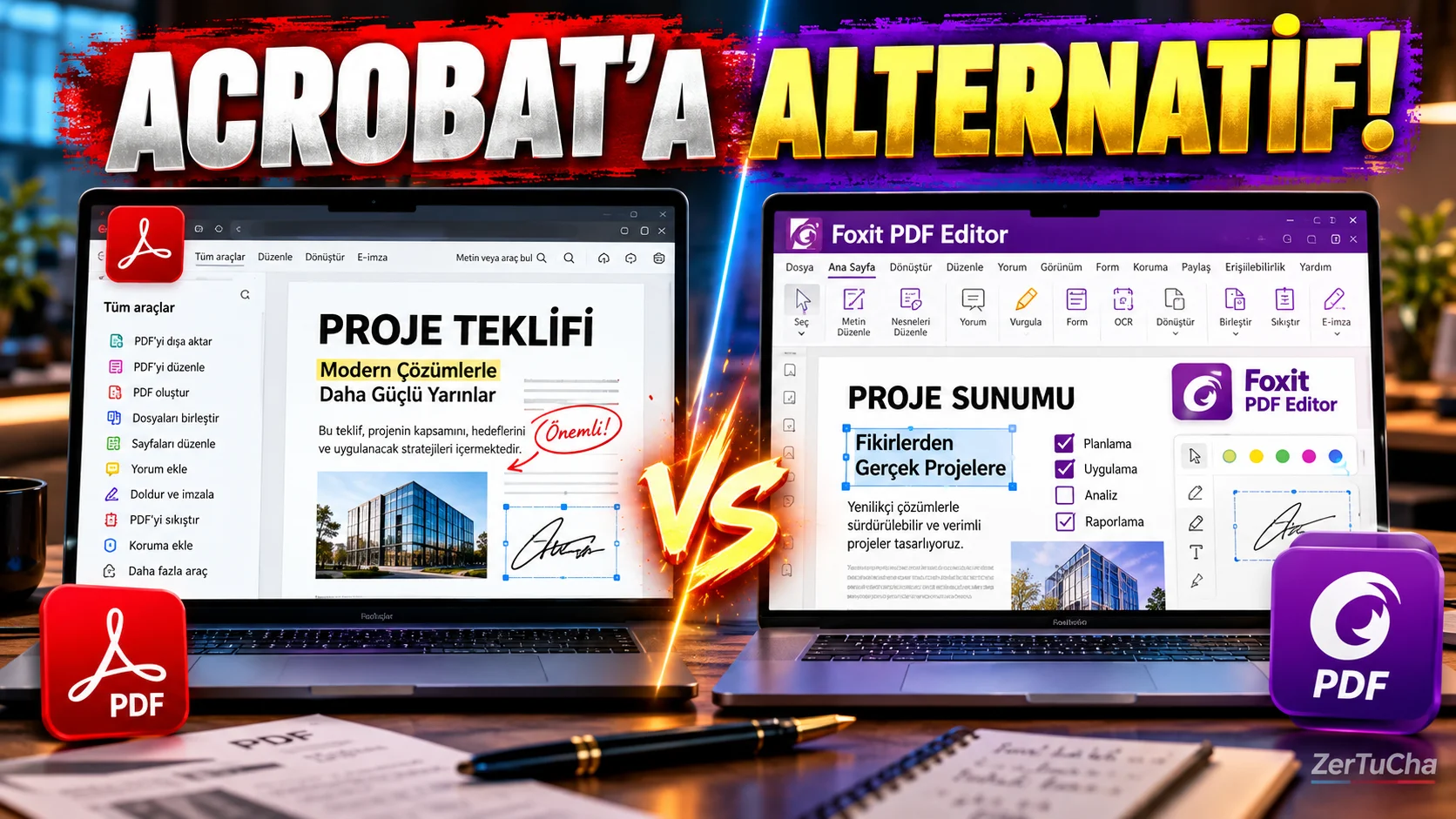 Adobe Acrobat Yerine Foxit PDF Reader / PDF Editor