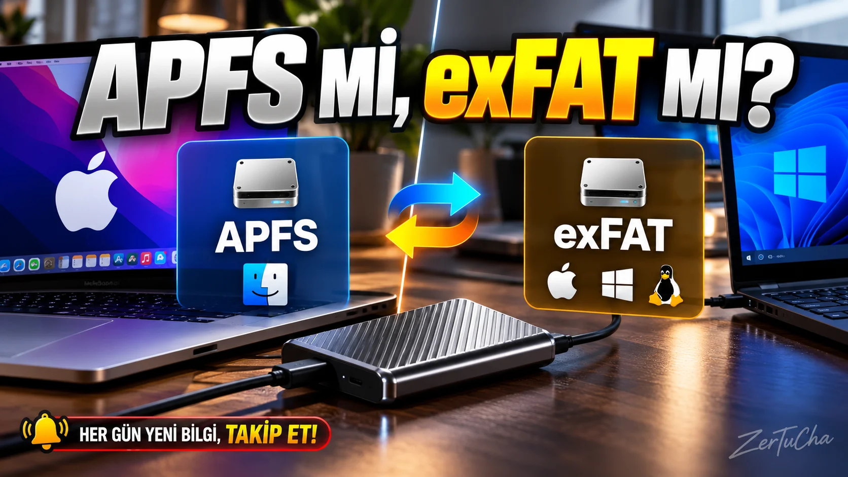 Harici Diski Mac'e Biçimlendirmeden Önce Bunu Bilin! APFS mi, exFAT mi?