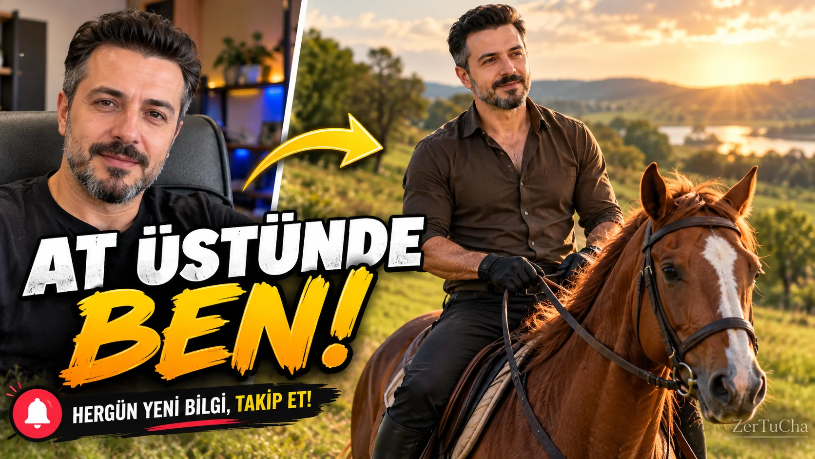 Sıradan Fotoğrafınızı Sinematik Bir At Biniciliği Sahnesine Dönüştürün