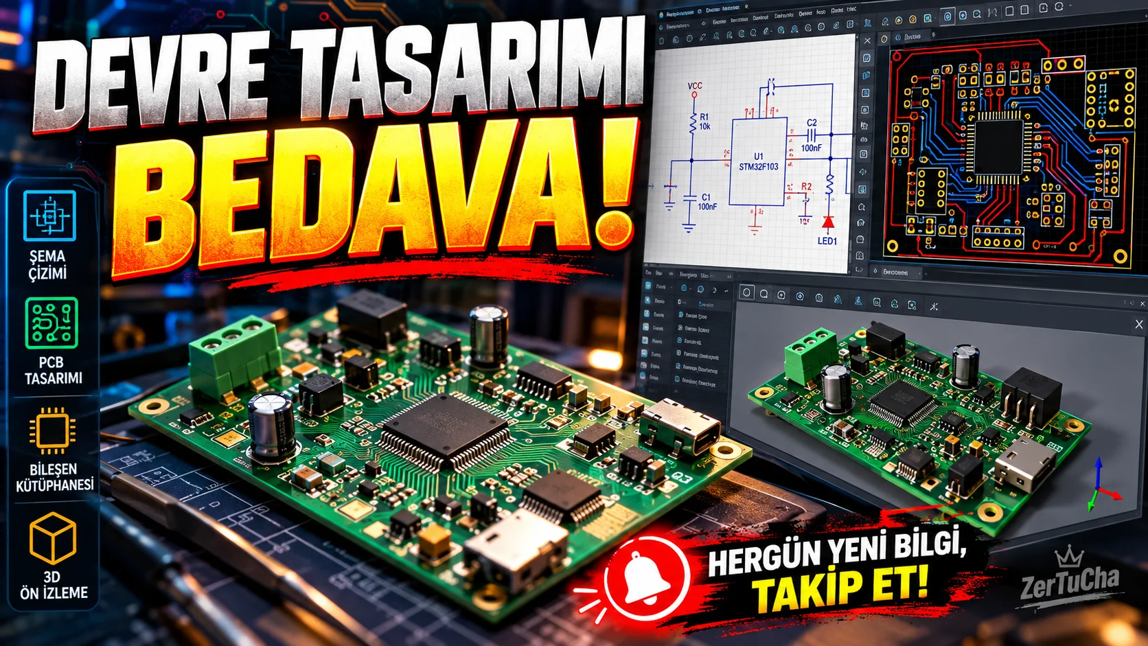 Elektronik Devre Tasarlamak İçin Altium Yerine KiCad Kullan!