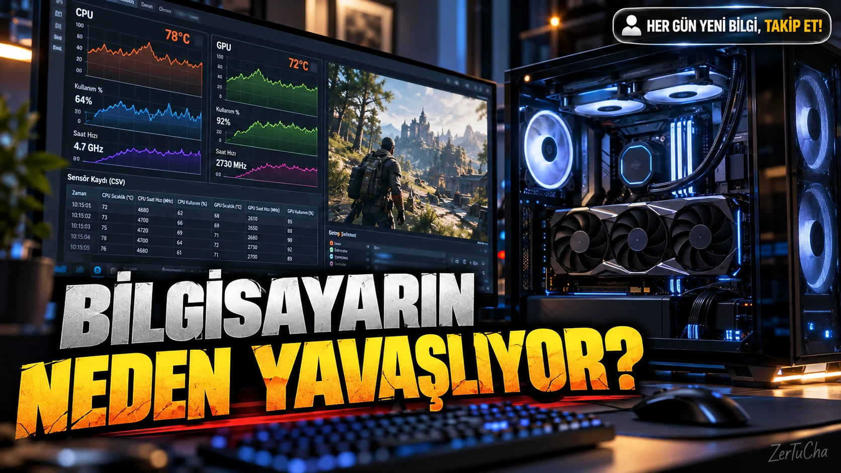 Bilgisayarin Neden Yavaşladiğini Tahmin Etme, Sicaklik Günlüğüyle Yakala: Hwinfo
