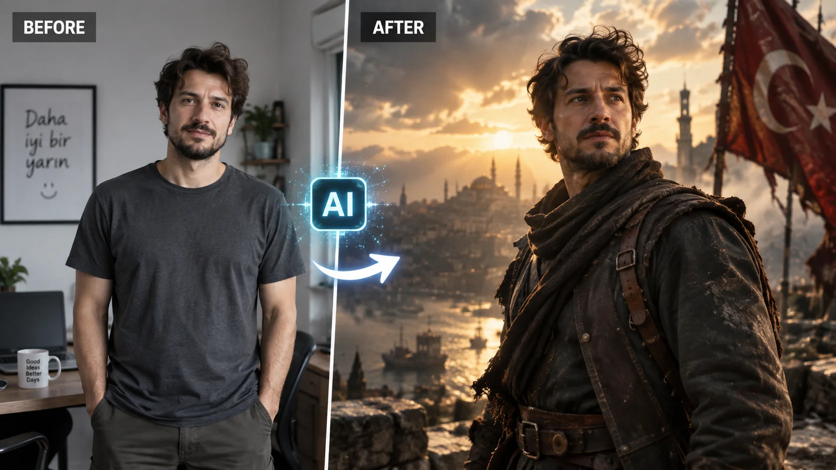 Fotoğrafınızı Sinematik Film Sahnesine Çeviren AI Promptu