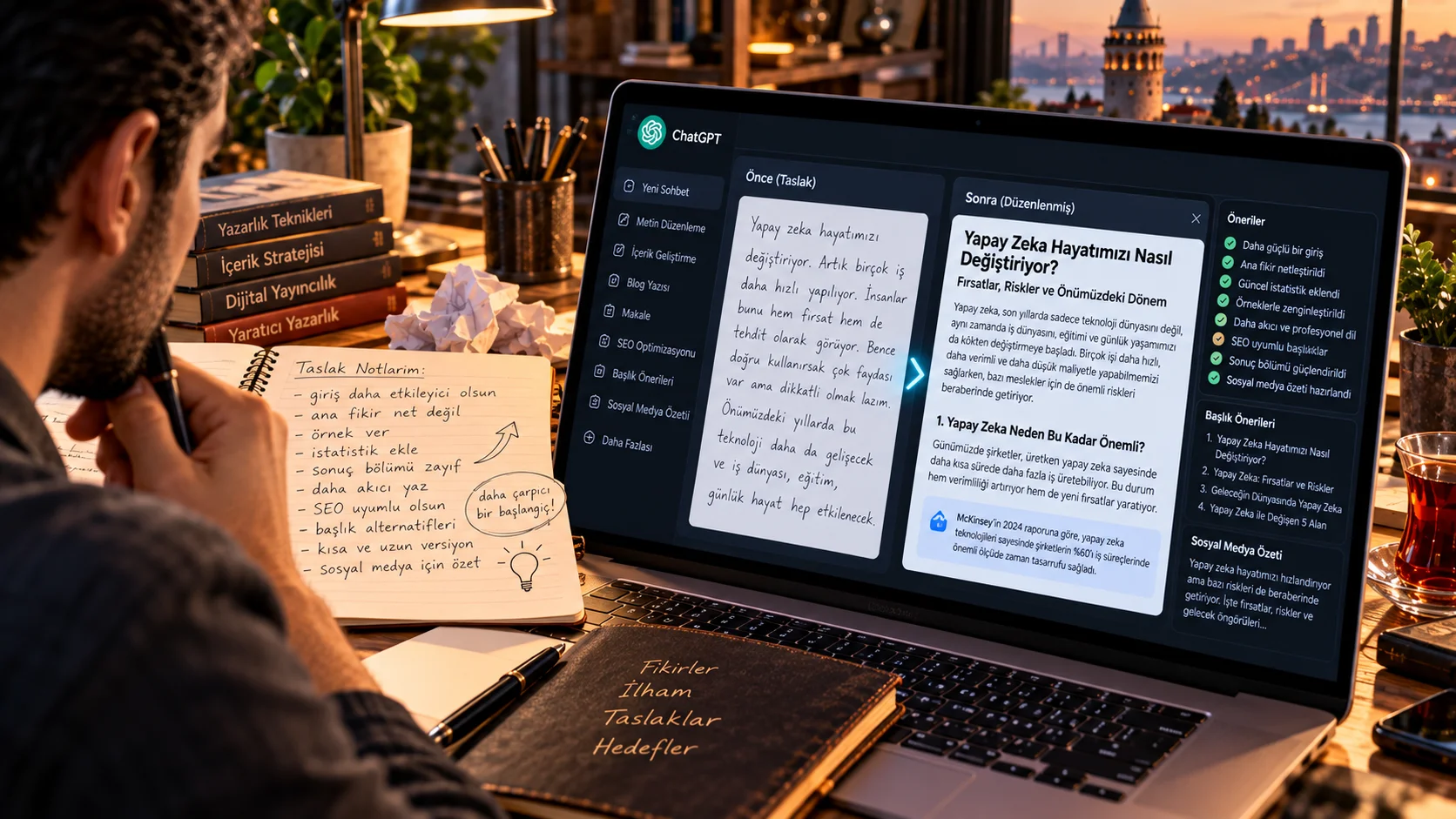 Dağınık Metni Profesyonel Yazıya Çeviren ChatGPT Promptu
