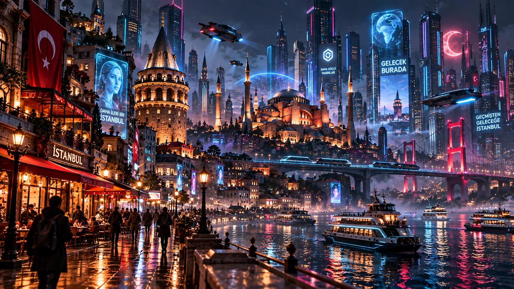 Fotoğrafınızı Neon Işıklarla Cyberpunk Şehrine Dönüştüren AI Promptu