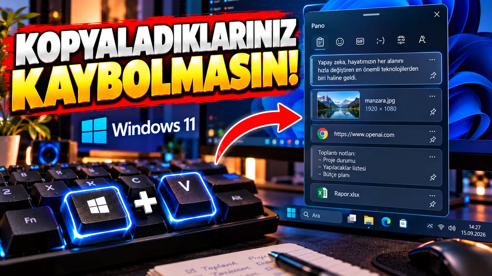 Windows’ta Kopyaladığınız Şeyler Kaybolmak Zorunda Değil: Win+V ile Gizli Pano Nasıl Açılır?