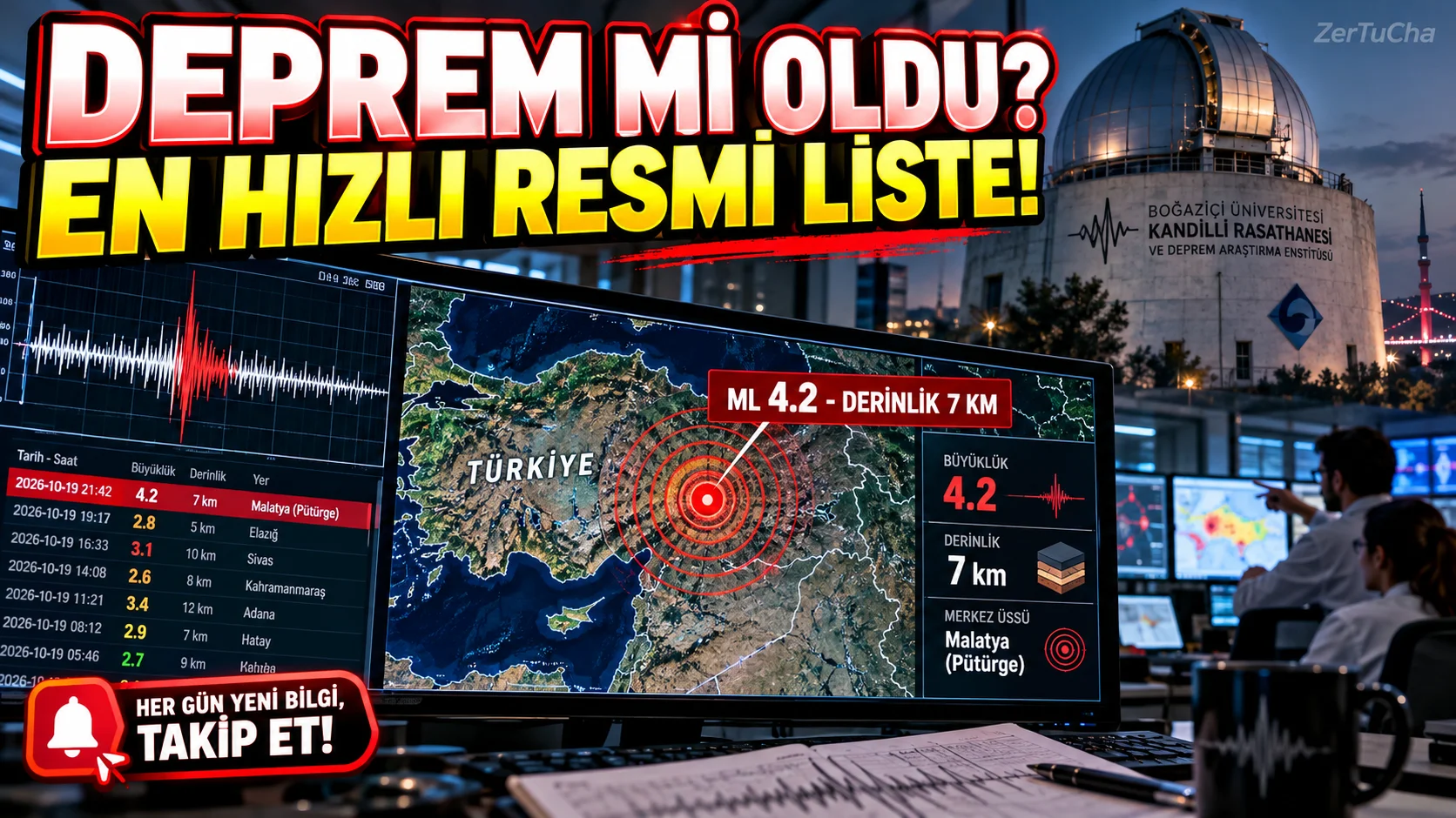 Depremleri Saniyesi Saniyesine Bilimsel Kaynaktan Takip Edin: Kandilli Rasathanesi (KOERİ)!
