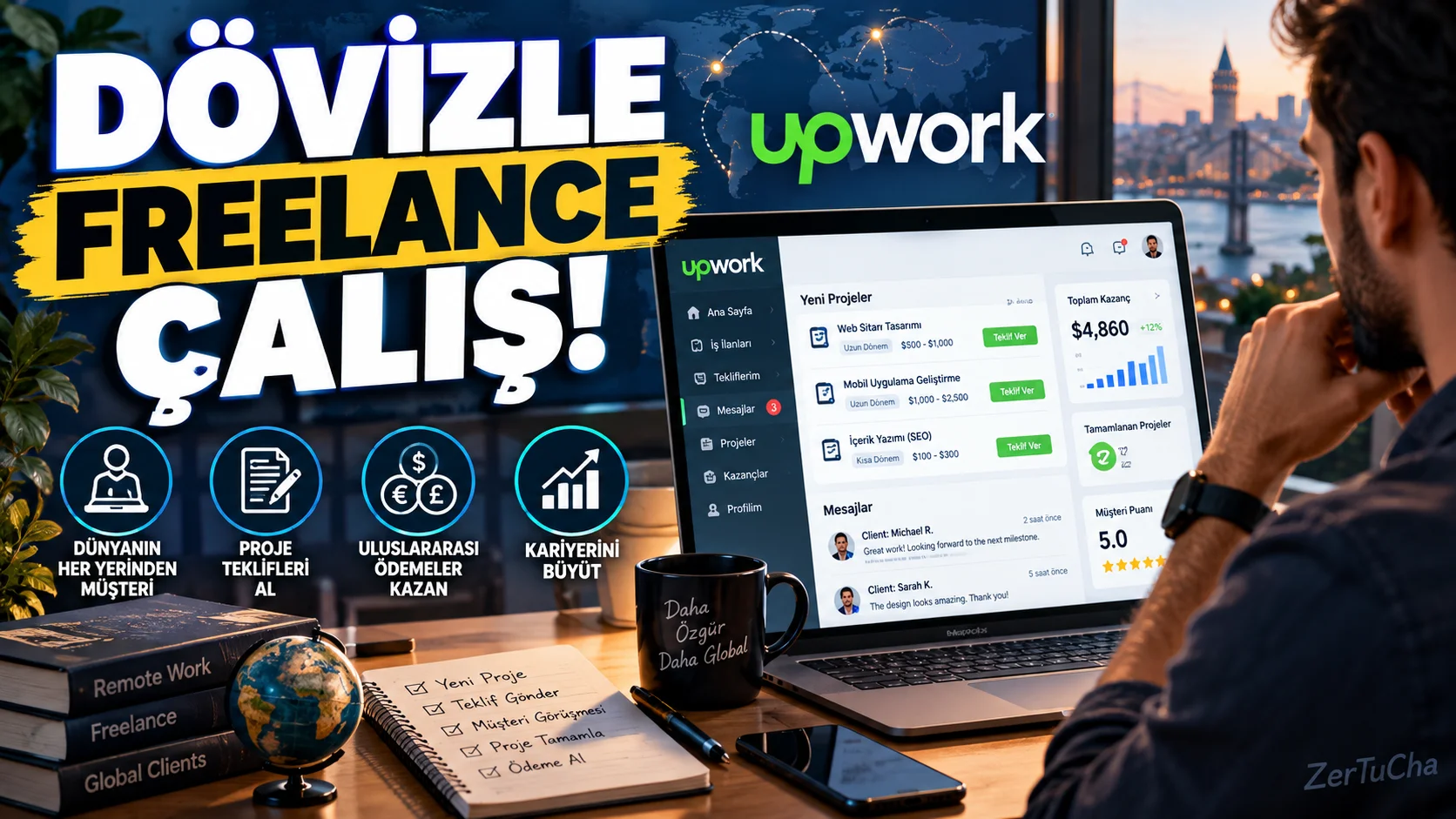 Upwork'te Uzmanlık Satarak Döviz Kazanmak: Yeni Başlayan Freelancer İçin İlk Müşteri Stratejisi