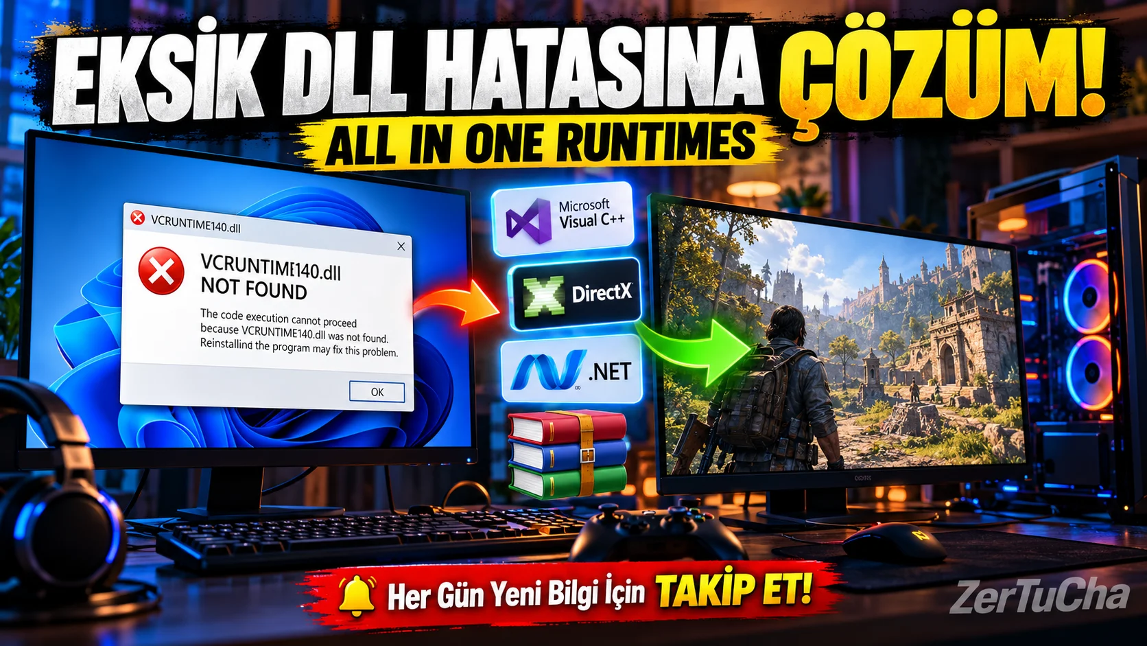 “VCRUNTIME140.dll Bulunamadı” Hatasına Çözüm! All In One Runtimes Nedir?