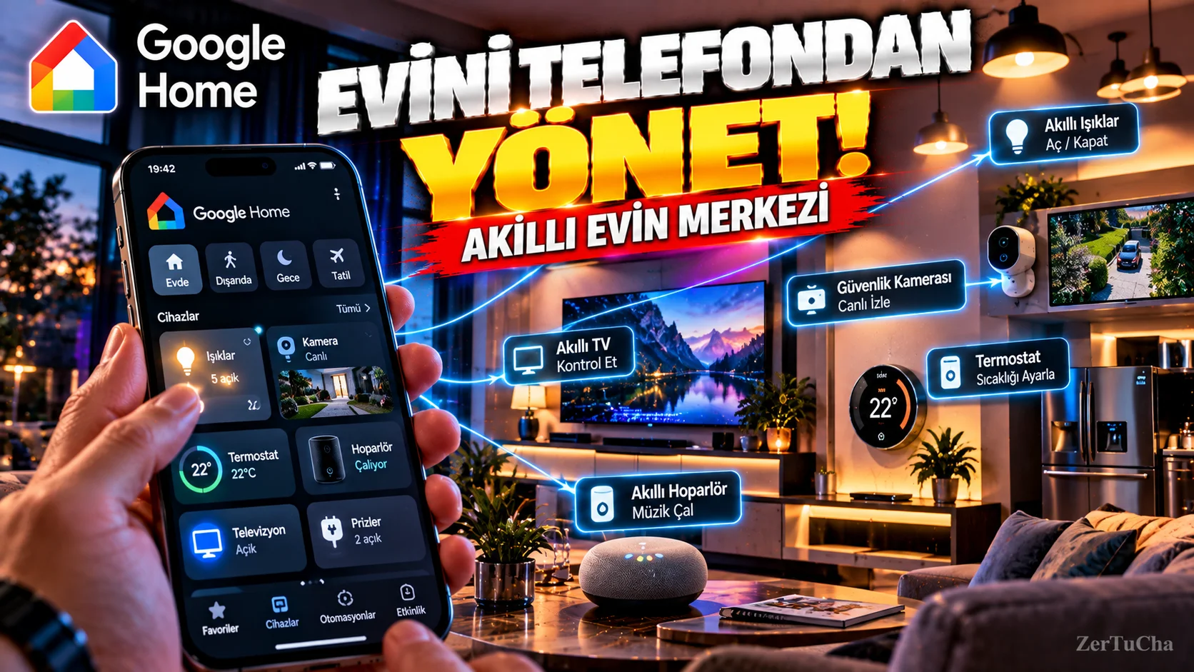 EVİNİ TELEFONDAN YÖNETMEK BÖYLE BİR ŞEY! Google Home'un Yeni Özellikleri