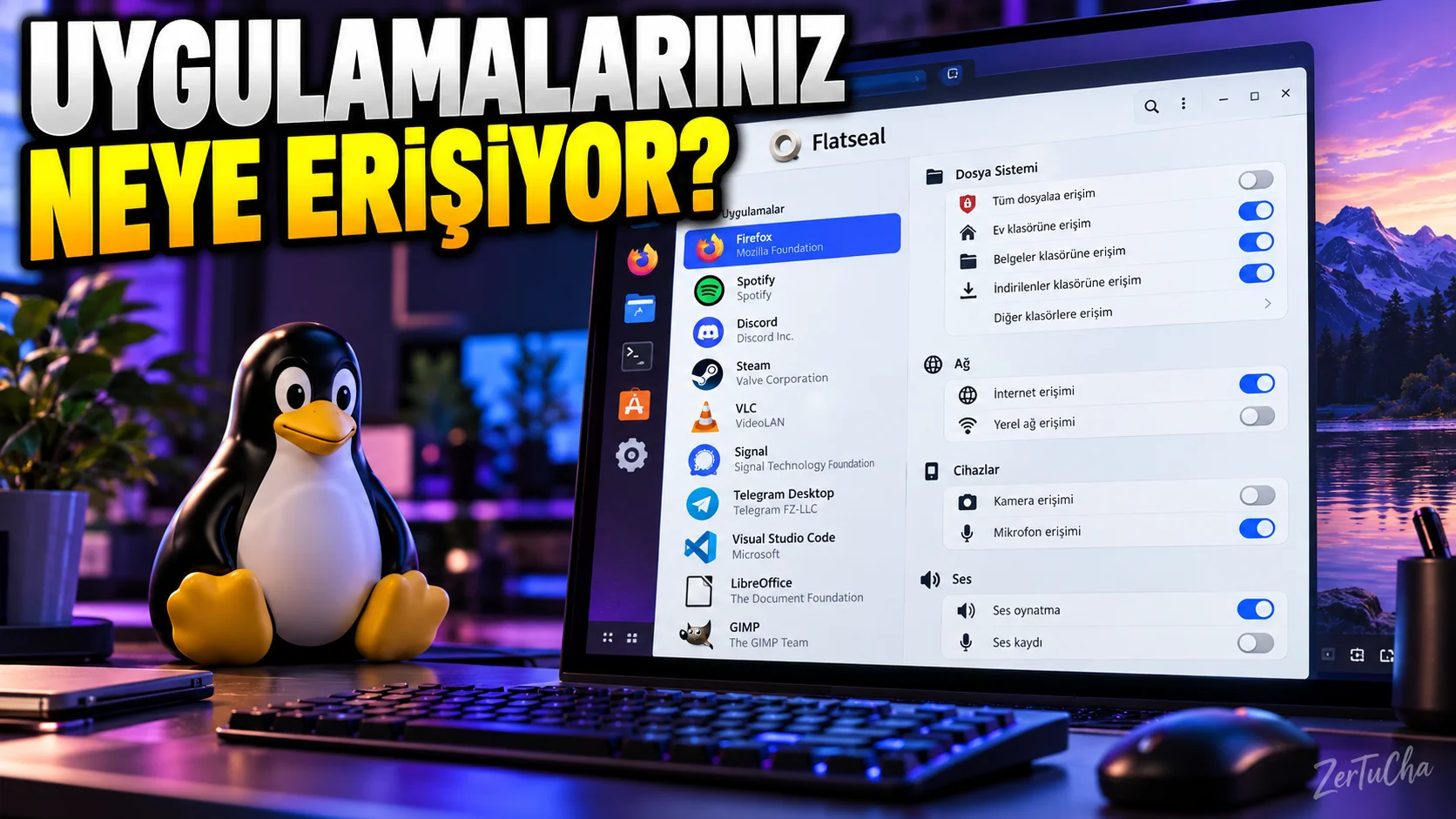 Linux'ta Bir Uygulama Bütün Dosyalarınızı Görebiliyor mu? Flatseal ile İzinleri Kontrol Edin