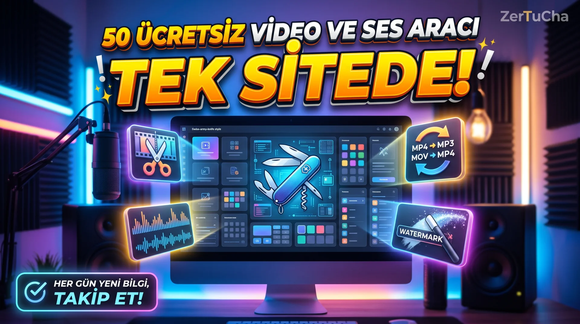 Video Kesme, Ses Dönüştürme ve Logo Silme İçin 50+ Ücretsiz Araç: 123Apps!