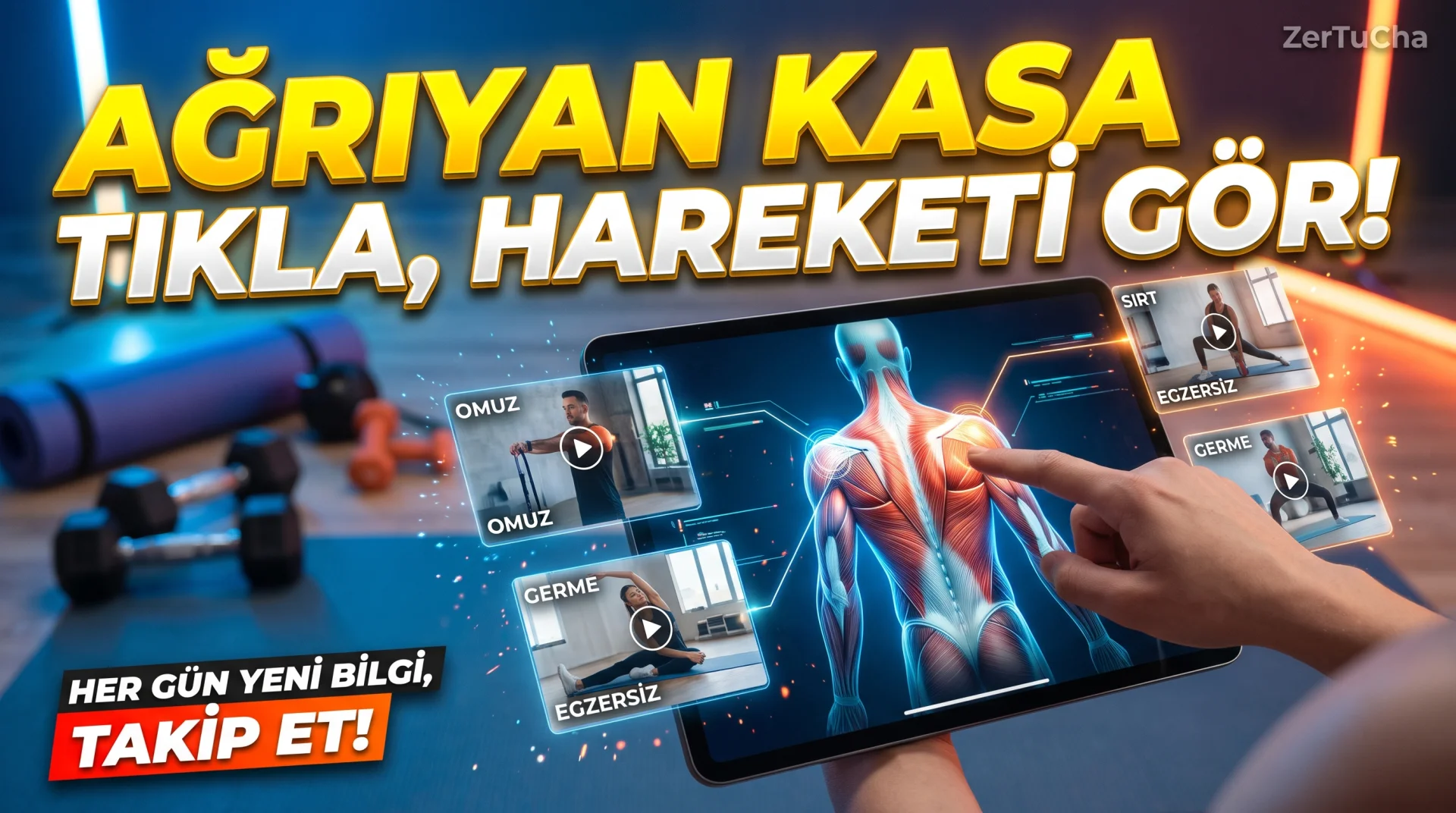 Hangi Kasınız Ağrıyorsa Tıklayın, Evde/Salonda Egzersizini Görün: MuscleWiki!