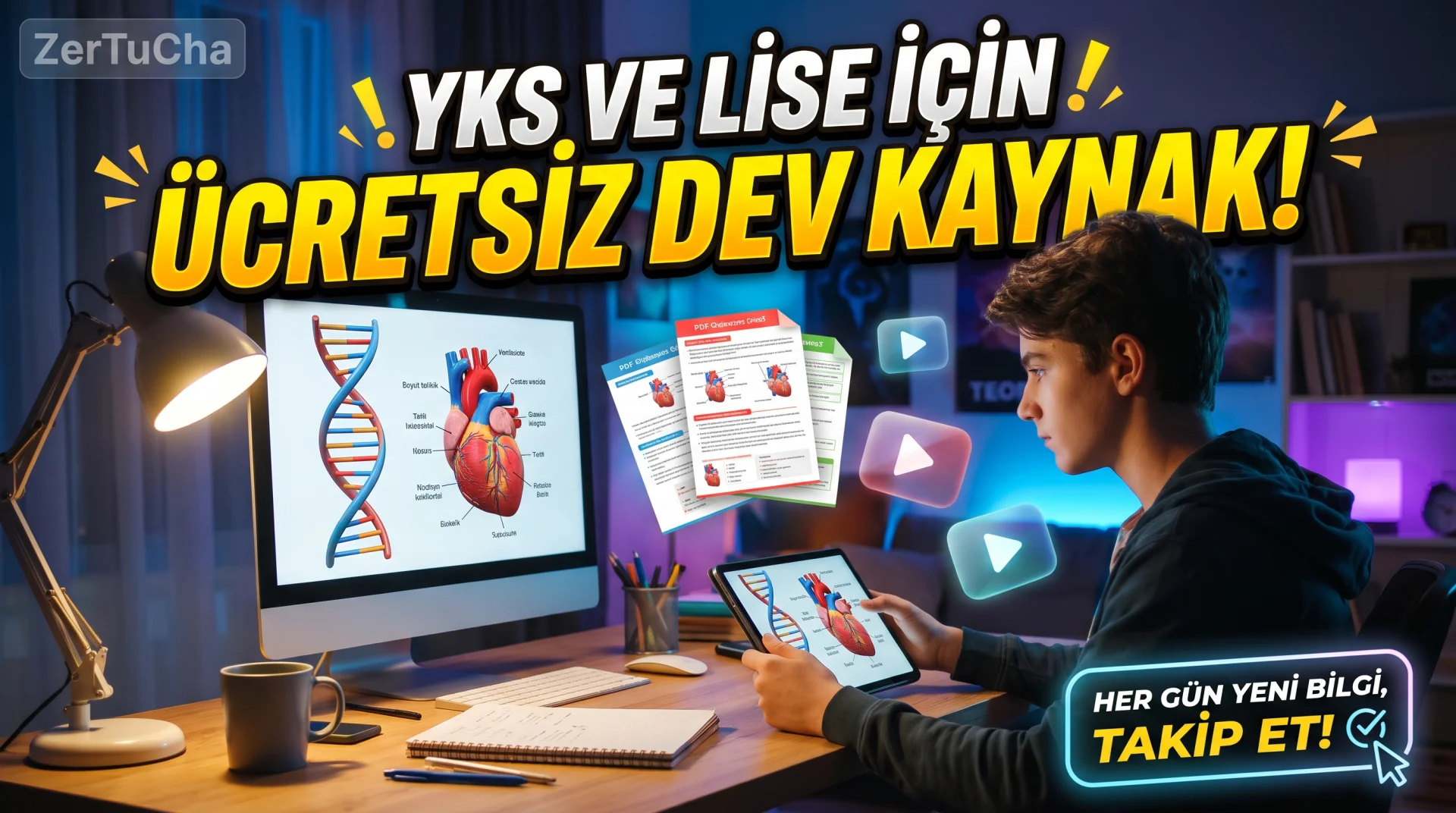 YKS ve Lise Dersleri İçin Ücretsiz Konu Özeti, 3B Model ve Soru Havuzu: OGM Materyal!