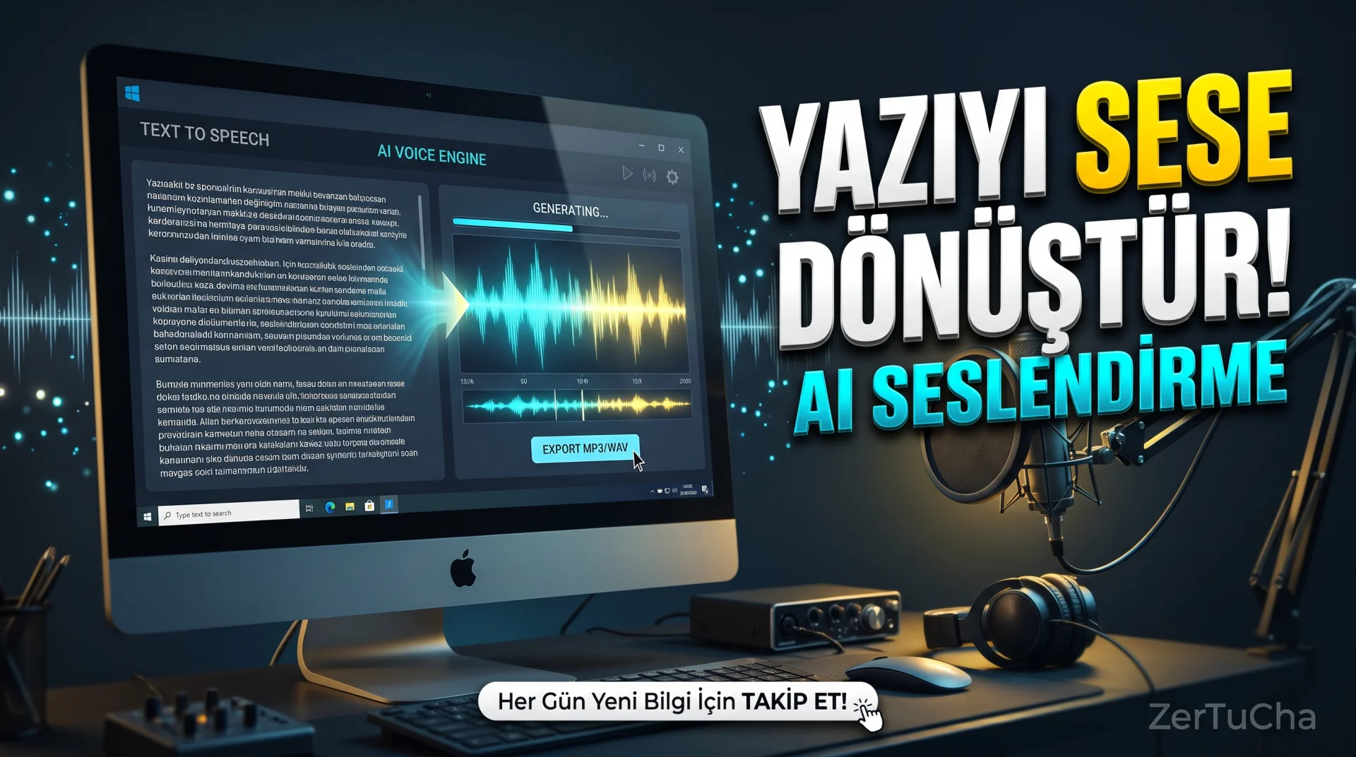 Speak Your Text with Artificial Intelligence! Free Voiceover Program