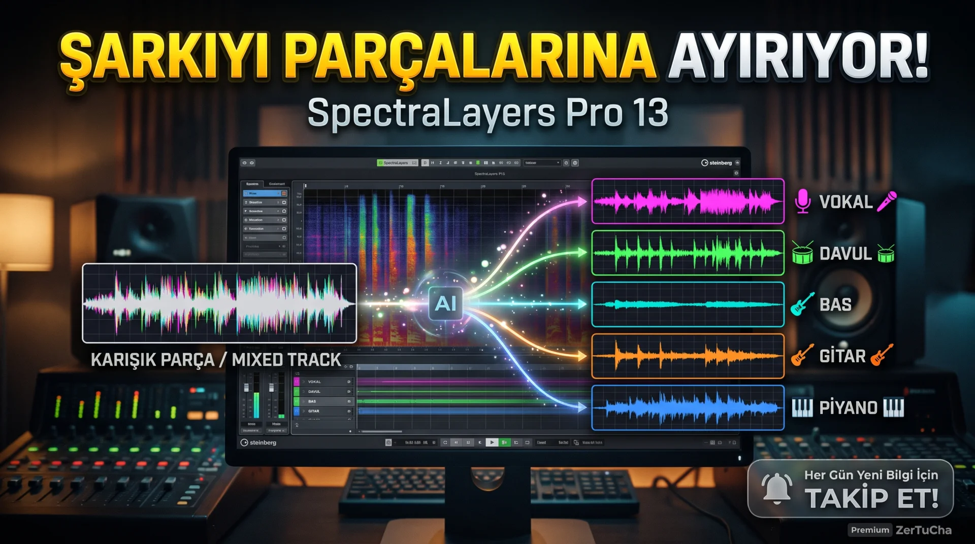 Tek Bir Şarkıdan Vokali ve Enstrümanları Ayıran Yapay Zekâ! SpectraLayers Pro 13