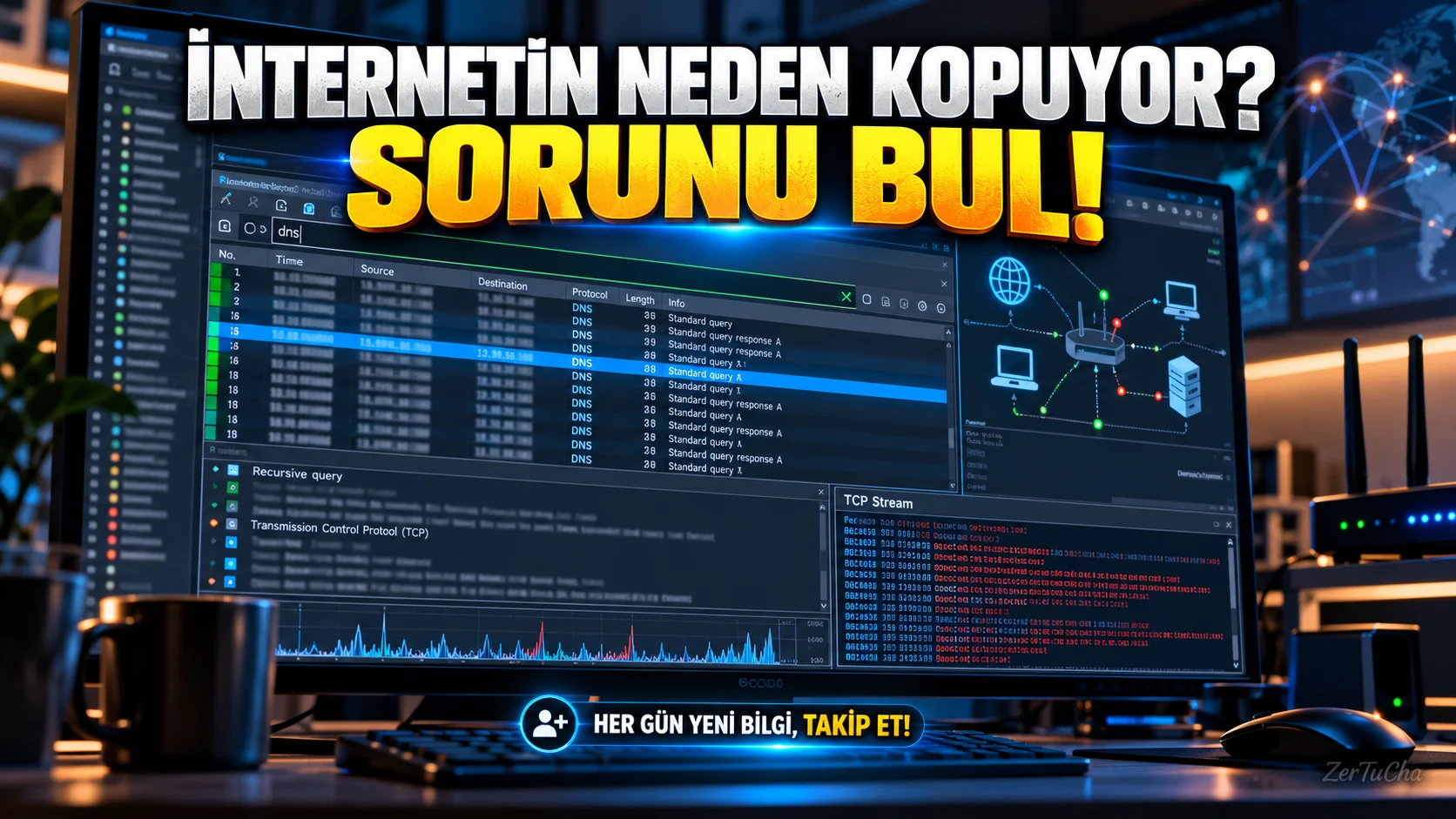 İnternet Bağlantısı Neden Kopuyor? Wireshark Ile Ağ Trafiğini Filtreleyerek Sorunun Bul