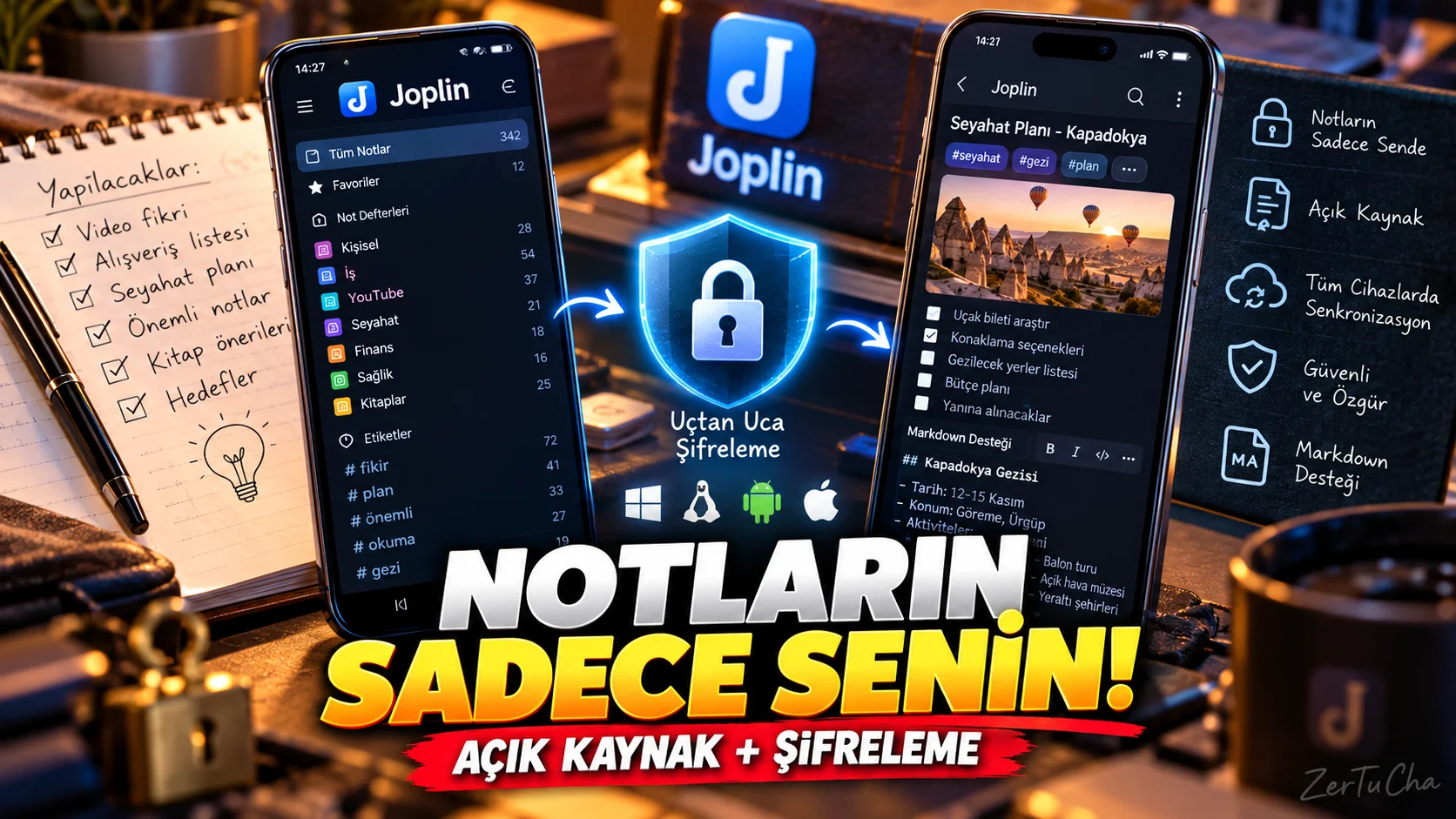 NOTLARIN GOOGLE'DA DURMASIN! Açık Kaynaklı ve ŞİFRELİ Not Defteri