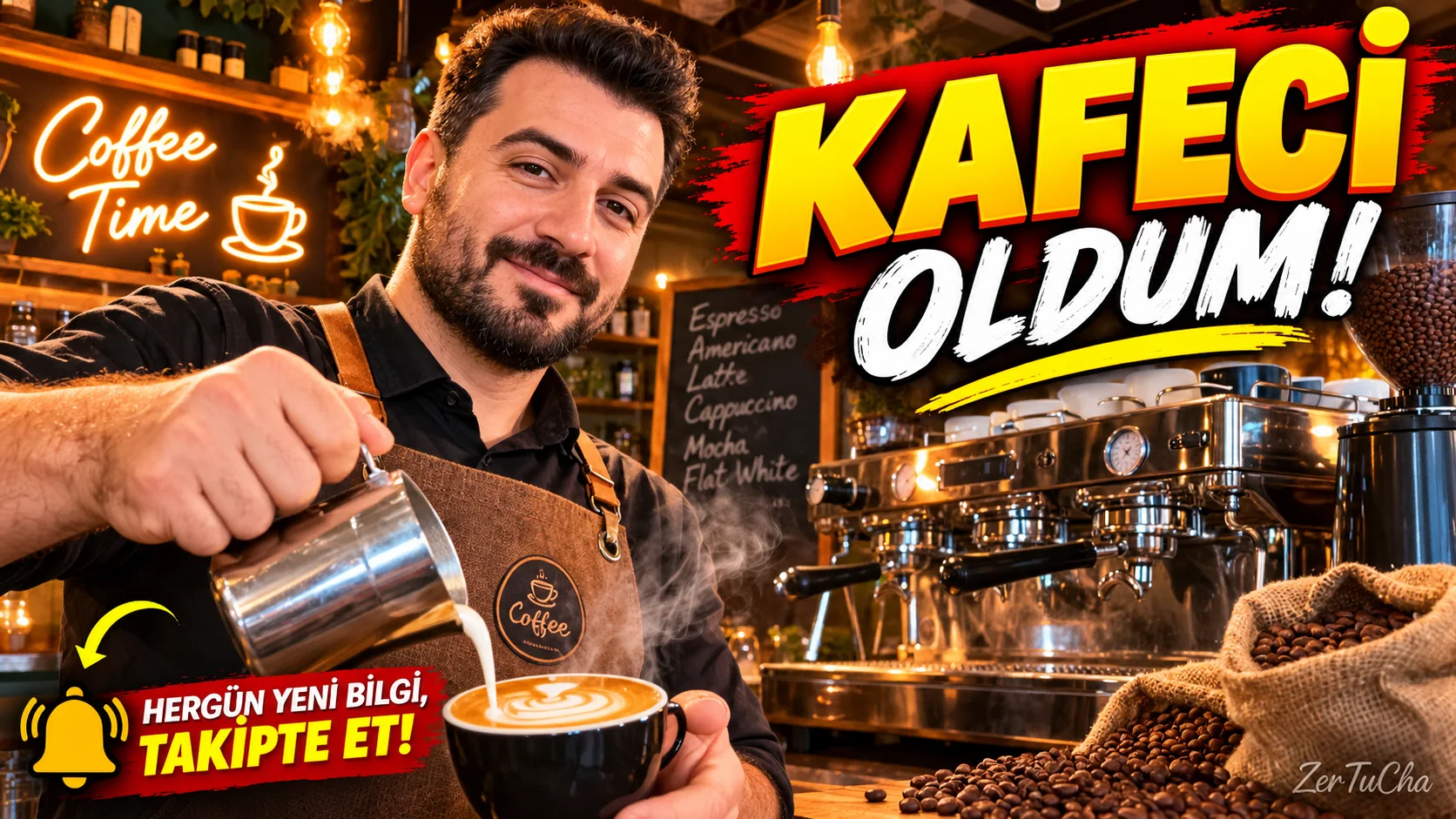 Fotoğrafınızı Küçük Bir Kahve Dükkanında Baristaya Dönüştürün