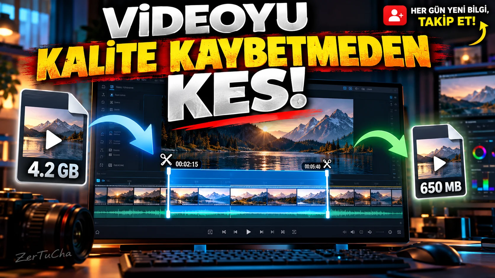 Videonun Başını ve Sonunu Kaliteyi Yeniden Sıkıştırmadan Kesin: LosslessCut