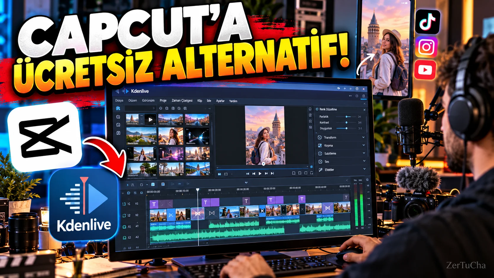 CapCut Yerine Kdenlive: Ücretsiz Video Düzenleme