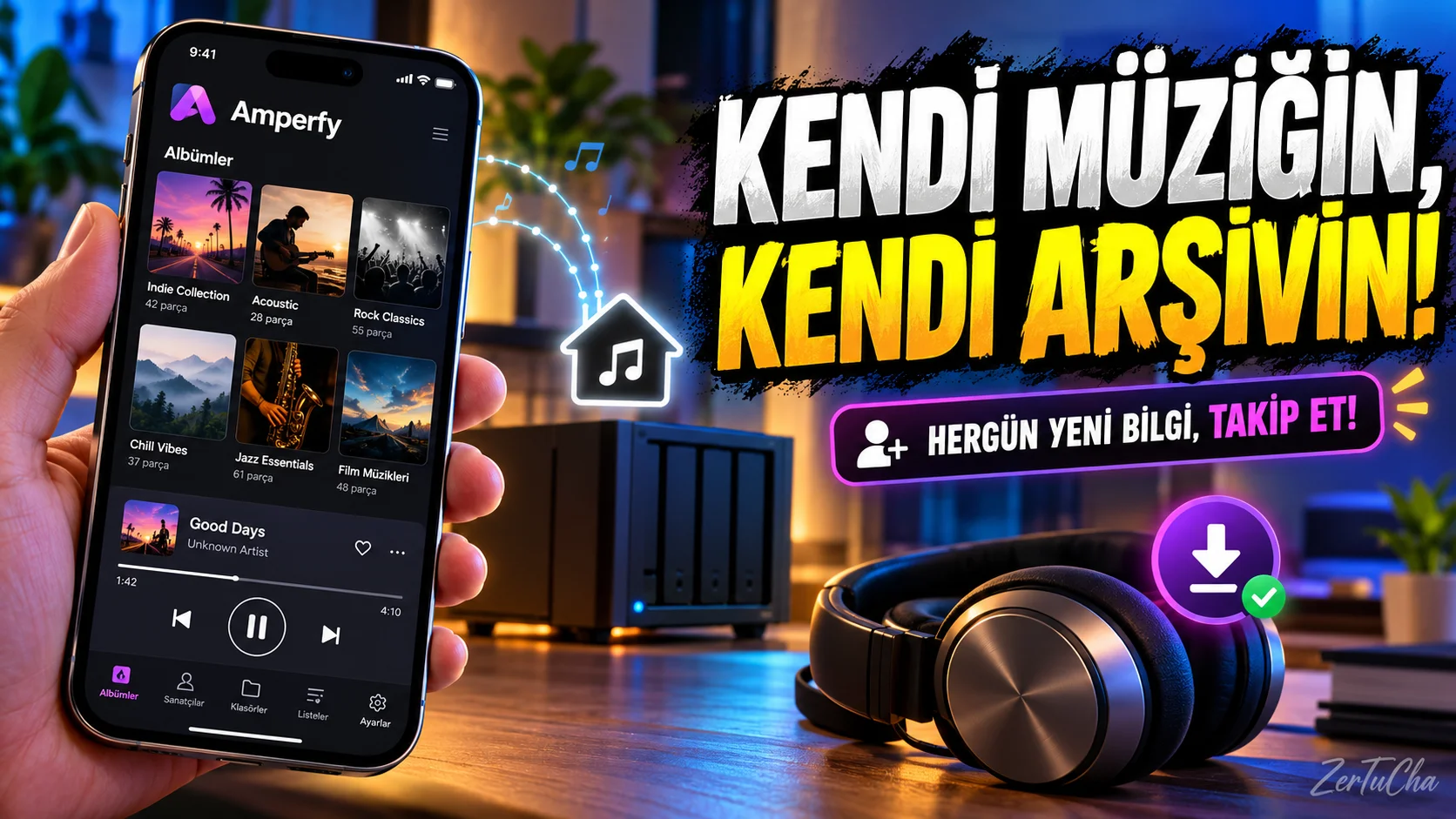 Kendi Müzik Arşivinizi iPhone'dan Dinleyin: Amperfy