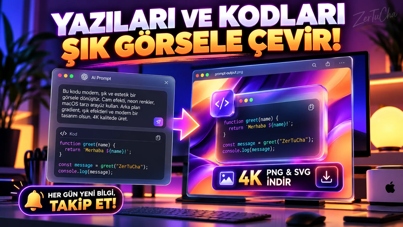 Metinleri, Kodları ve Notları Saniyeler İçinde Muhteşem Görsellere Dönüştürün: Ray.so!