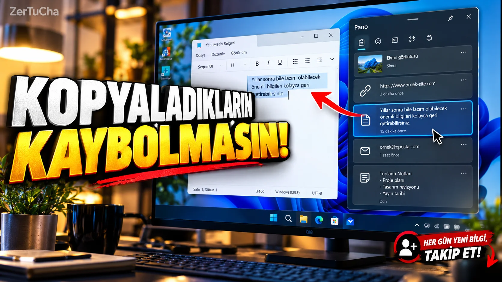 Bilgisayarda Kopyaladığınız Eski Metinler Kaybolmasın! Ditto ile Pano Geçmişini Açın
