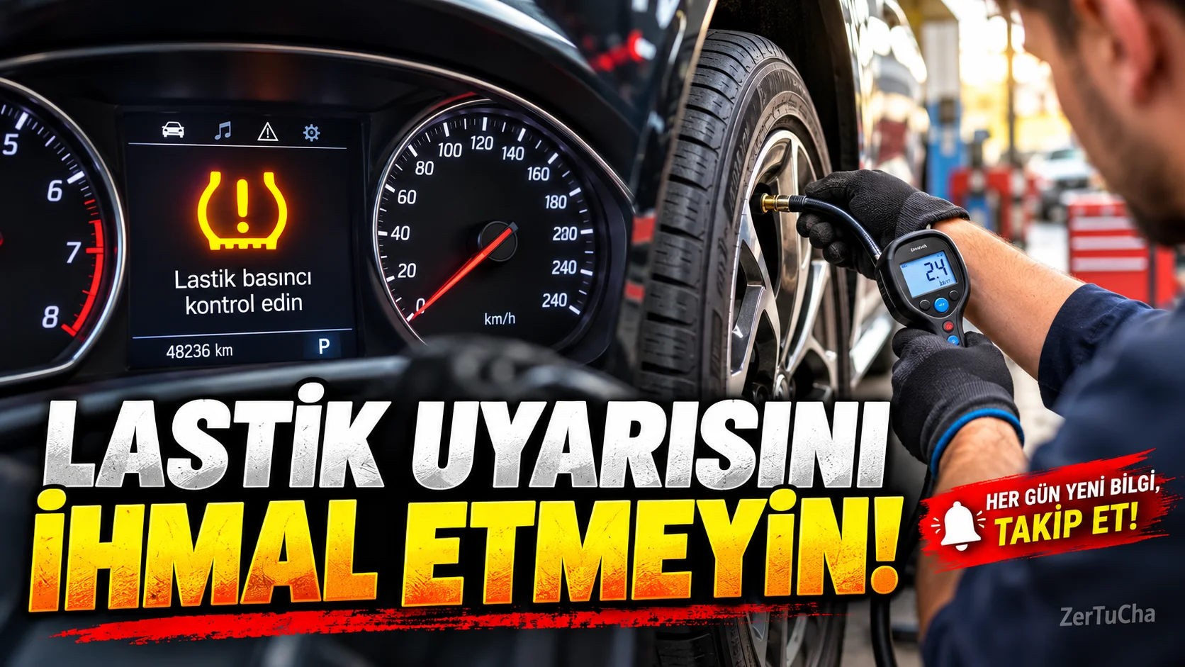 Otomobilinizde Lastik Basıncı Işığı Yandıysa Ne Yapmalısınız?