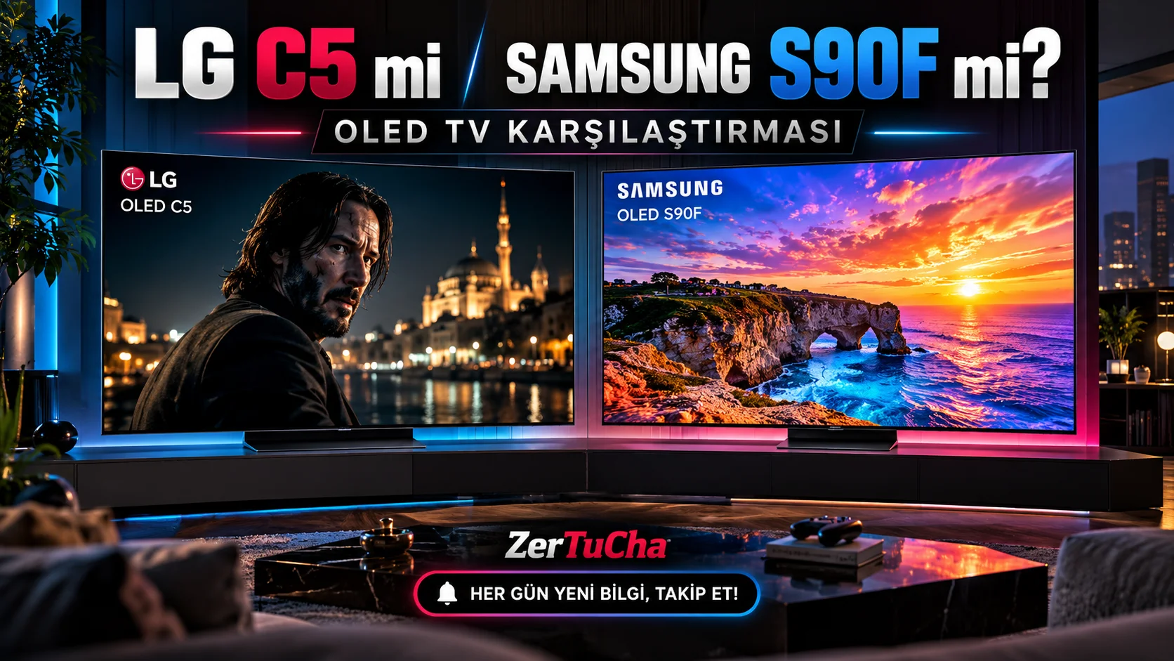 LG OLED C5 or Samsung OLED S90F? To compare