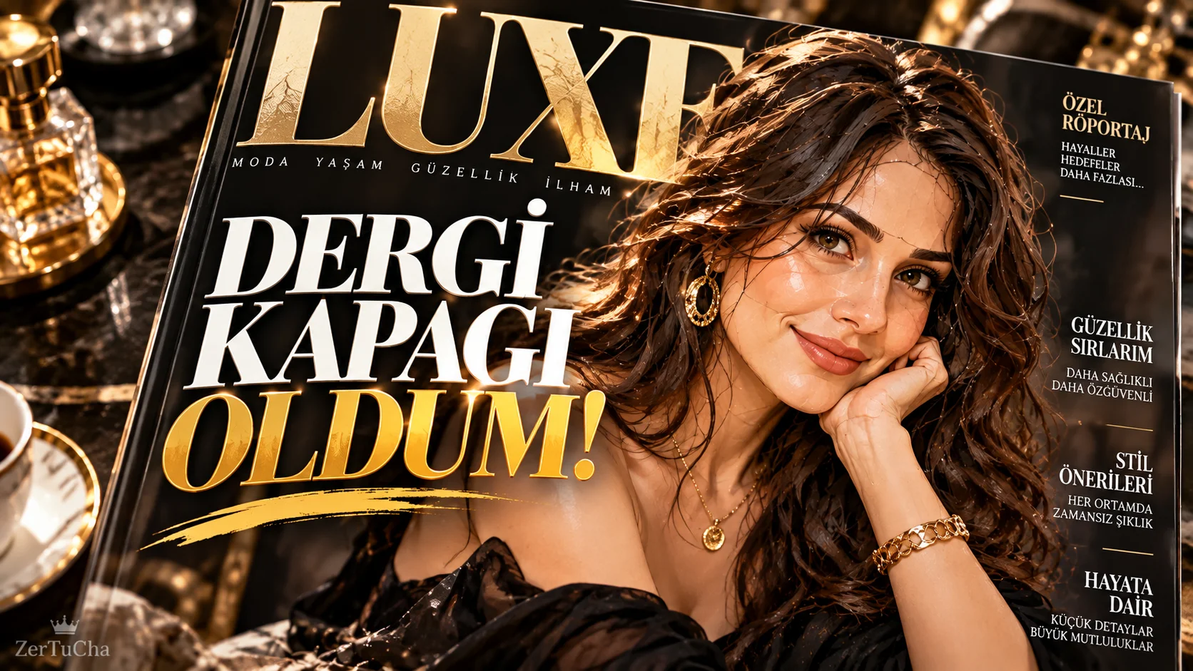 Fotoğrafınızı Lüks Moda Dergisi Kapağına Dönüştürün