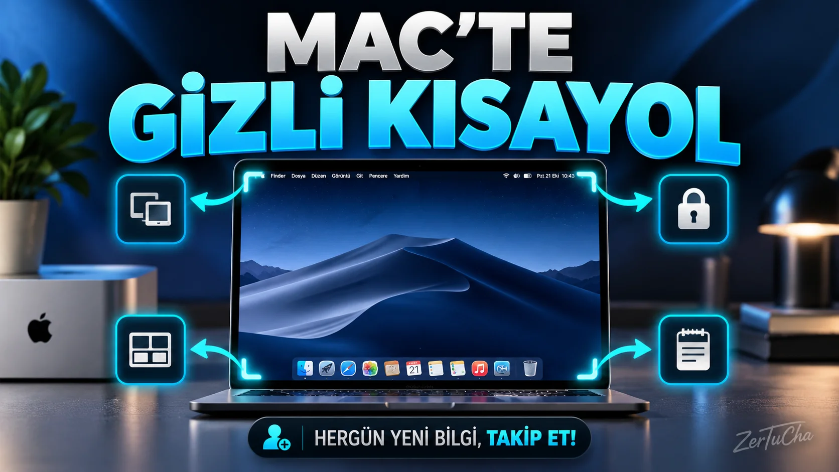 Mac'in ekran köşelerini kısayola dönüştür: Hot Corners