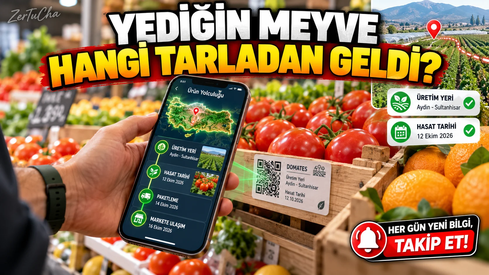 Yediğiniz Meyve ve Sebze Hangi Tarladan Geldi? Resmi Künye Sorgulama: Hal Kayıt Sistemi!