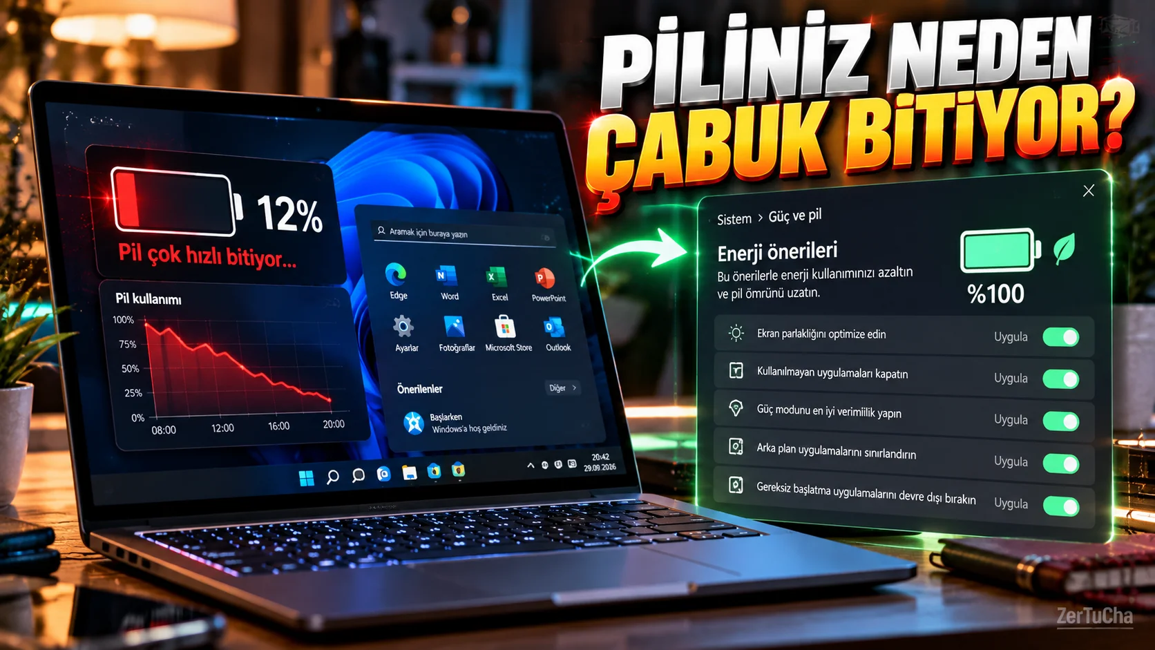 Windows Laptopunuzun Şarjı Çabuk Bitiyorsa Bu Ayarı Kontrol Edin: Gizli Enerji Önerileri