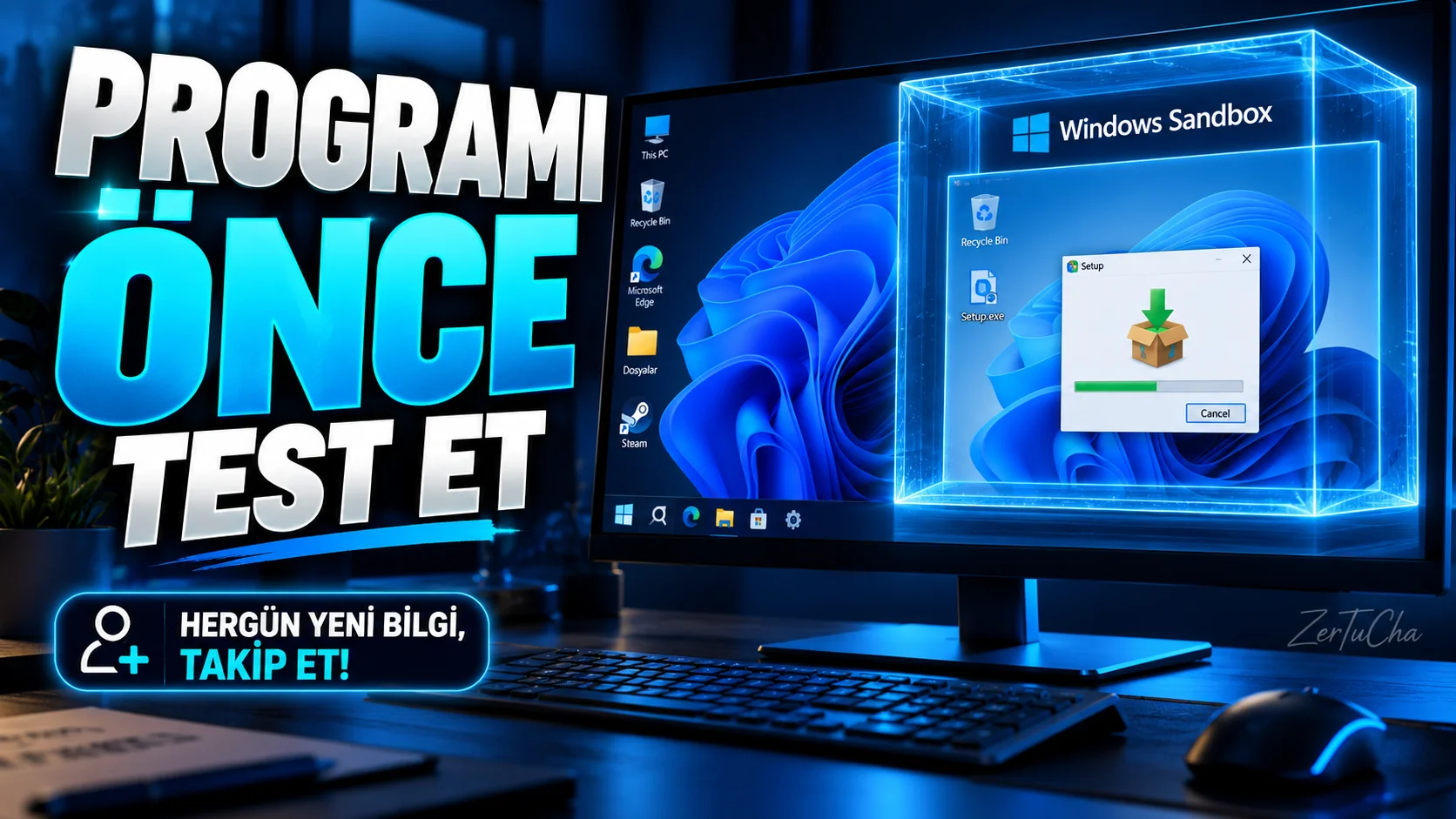 Windows'ta şüpheli dosyaları ana bilgisayarına kurmadan önce dene: Windows Sandbox