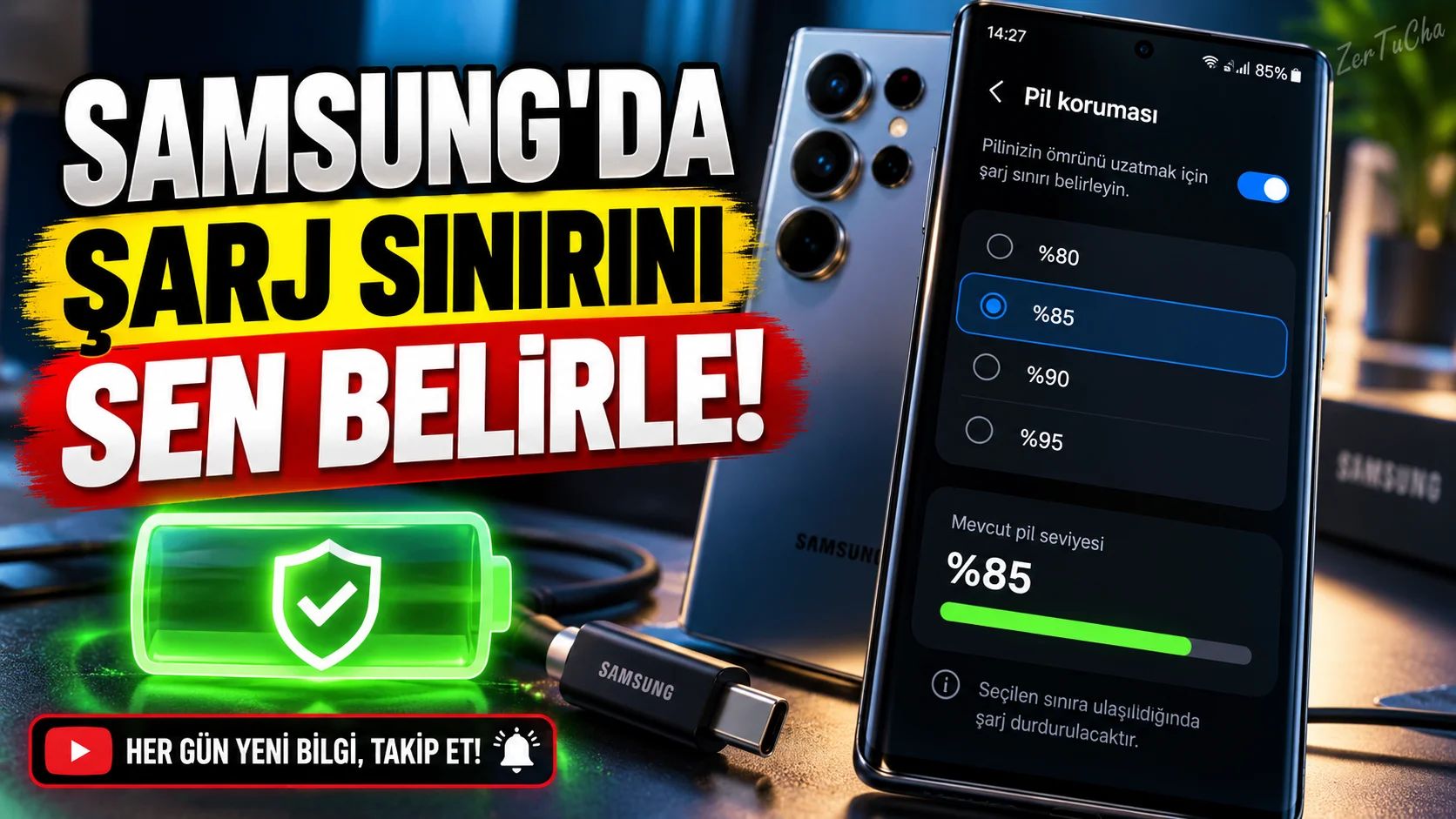 Telefonunuzu Sürekli Yüzde 100 Şarj Etmek Yerine Şarj Sınırı Belirleyin!