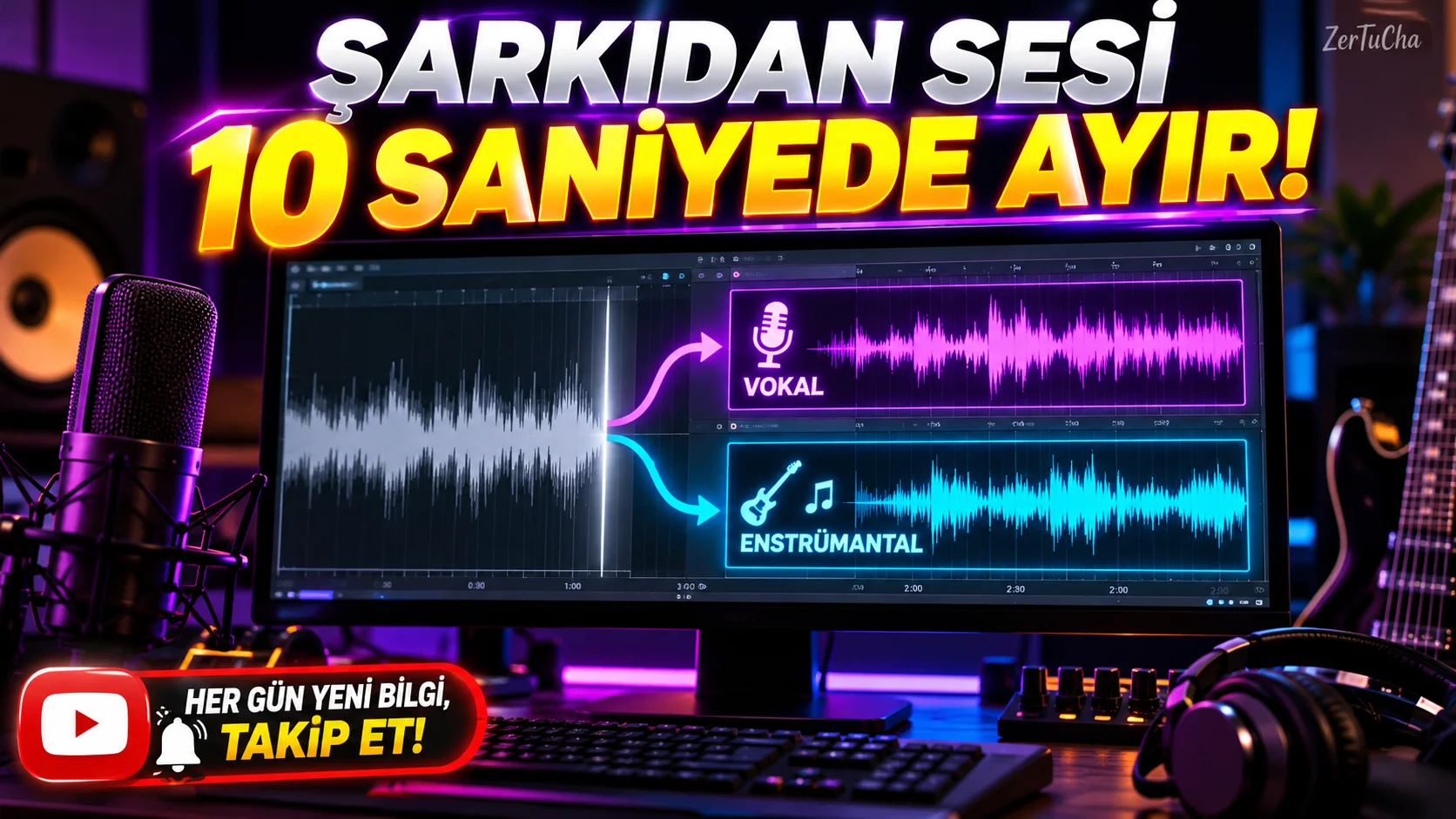 Şarkılardan Sesi ve Müziği 10 Saniyede Ayıran Yapay Zekâ: VocalRemover.org!