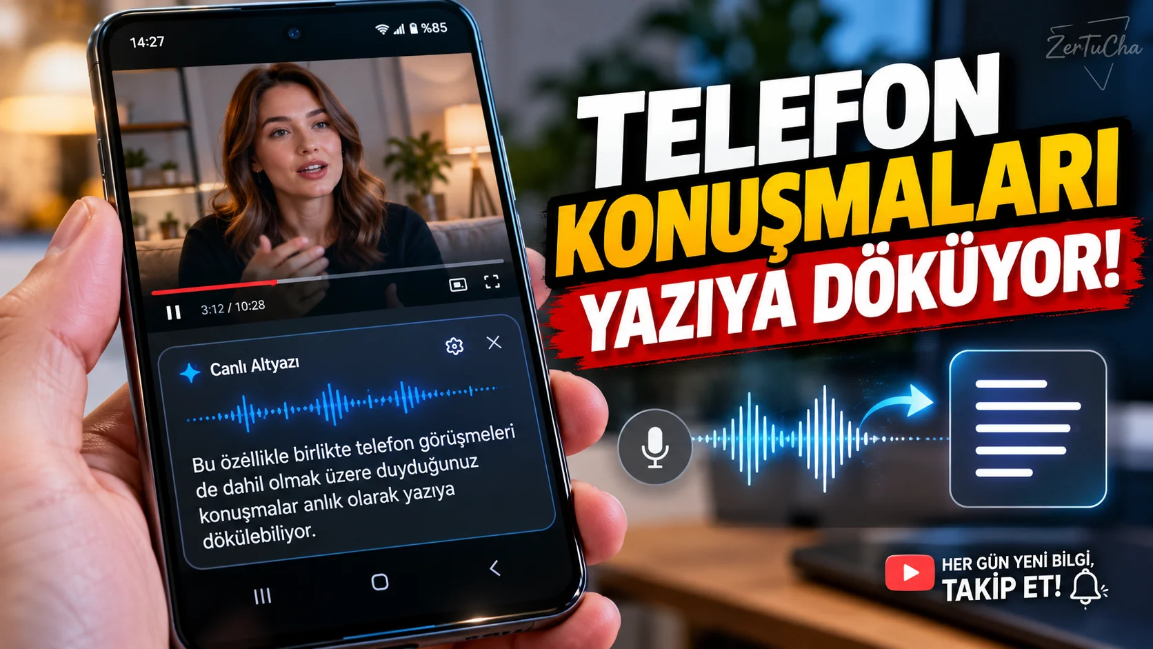 Videoları ve Telefon Görüşmelerini Otomatik Altyazıya Dönüştürün!