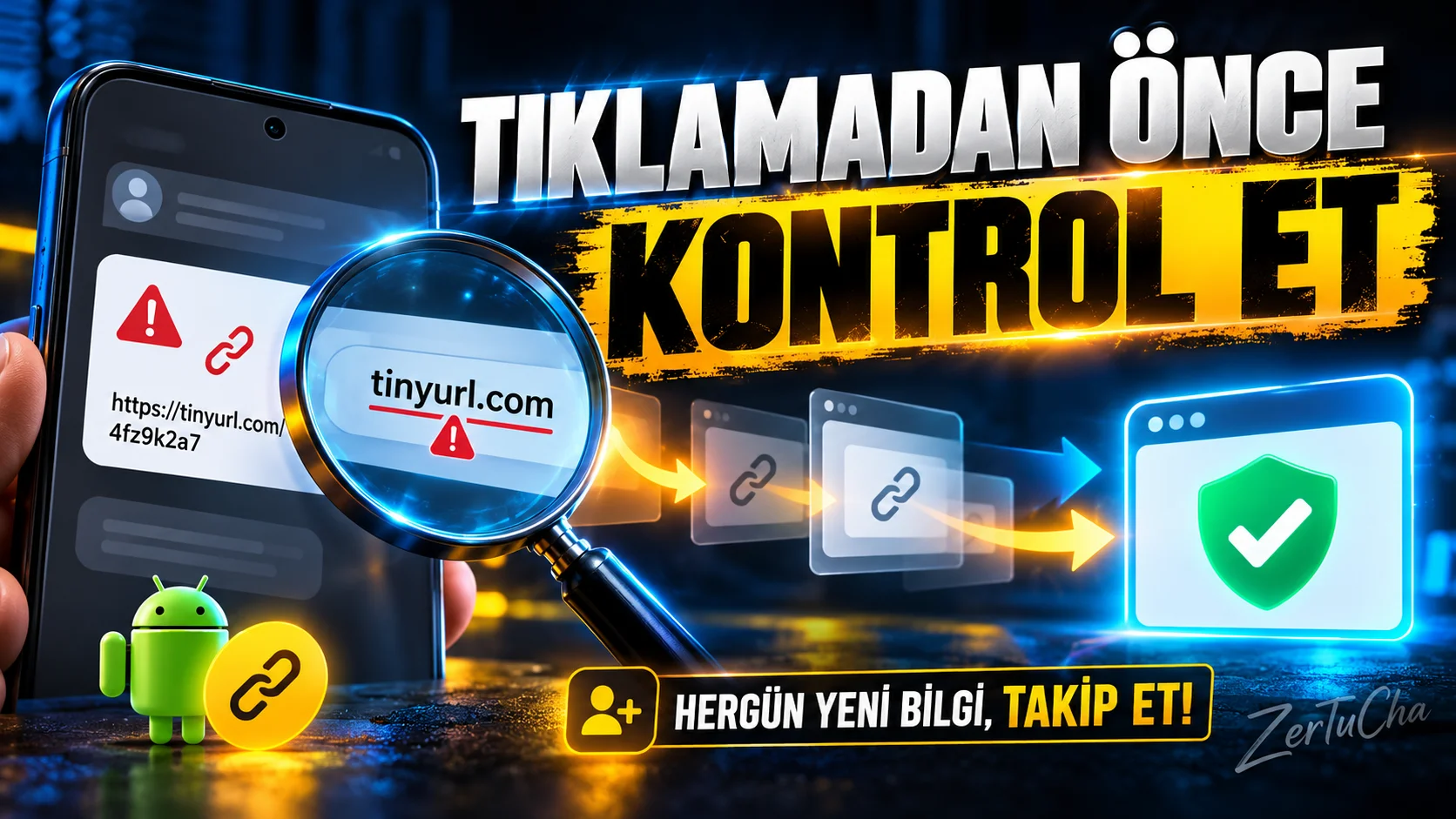 Şüpheli bağlantıya dokunmadan önce incele: URLCheck