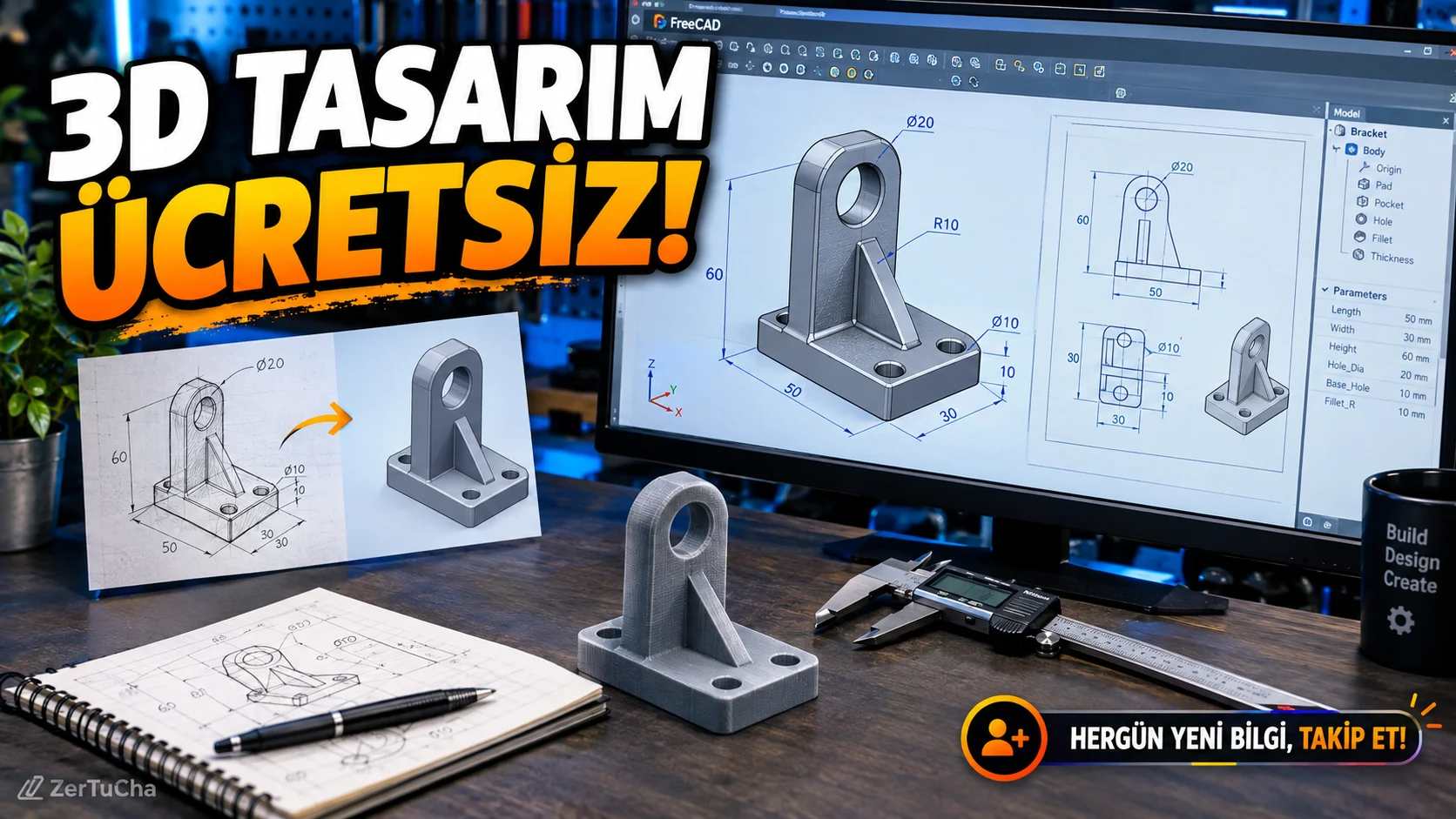 Ücretsiz 3D Tasarım Programı: Kendi Parçanı Bilgisayarda Oluştur