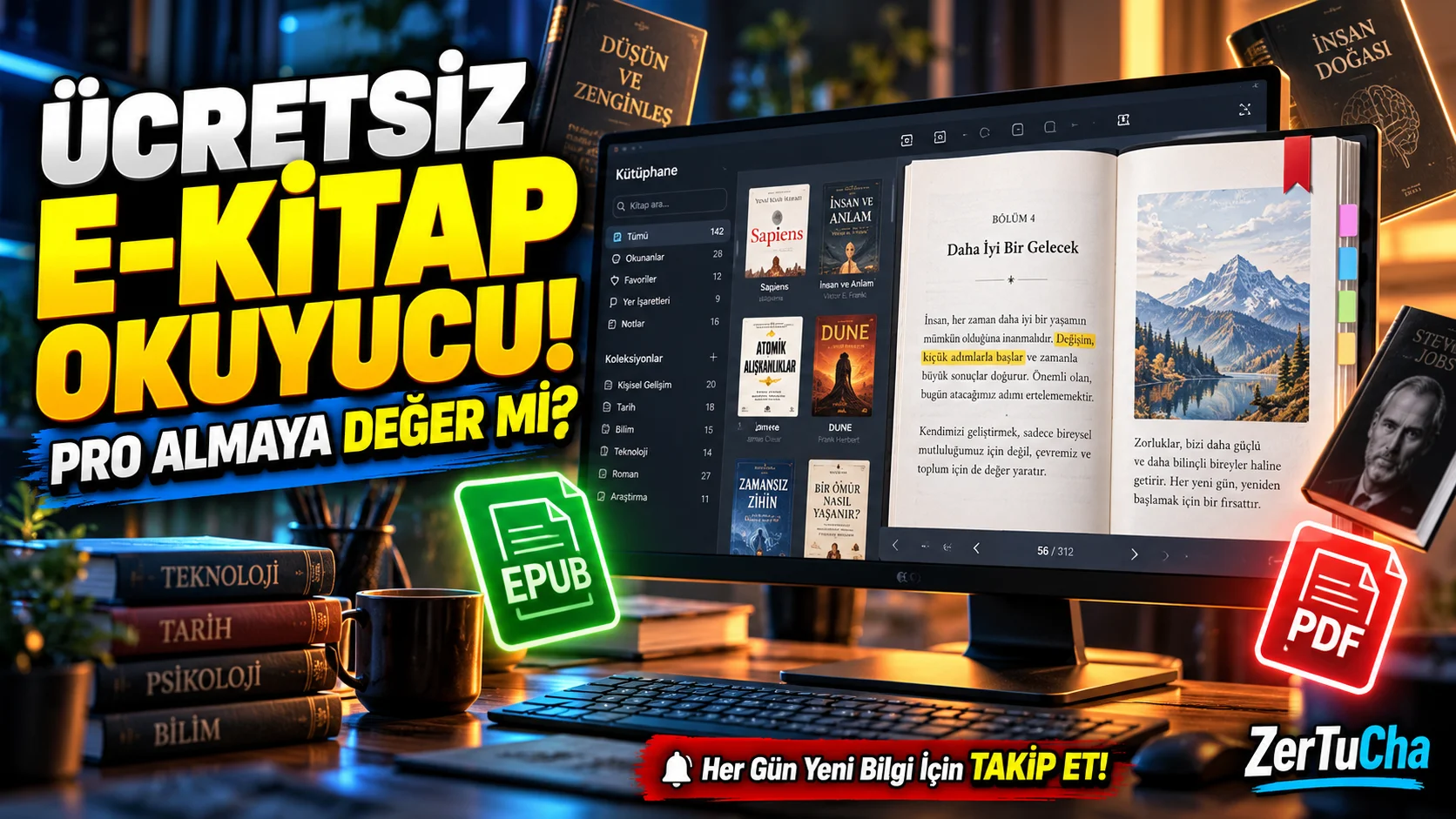 Icecream Ebook Reader PRO | PDF ve E-Kitap Okuyanlara Ücretsiz Program! Bu Özellikleri Şaşırtabilir