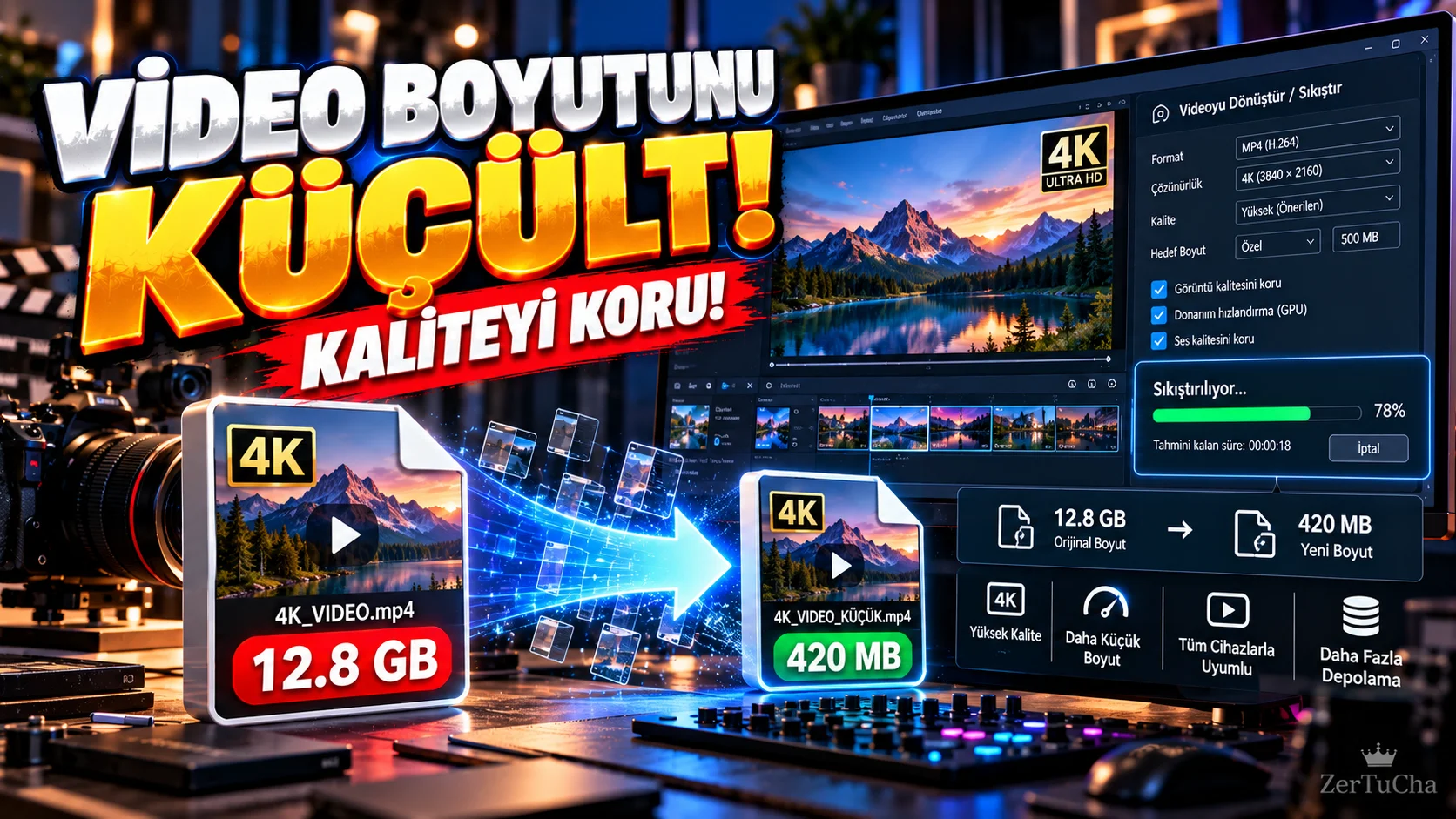 VİDEON ÇOK MU BÜYÜK? Kaliteyi Fazla Bozmadan Boyutunu Küçültmenin Ücretsiz Yolu
