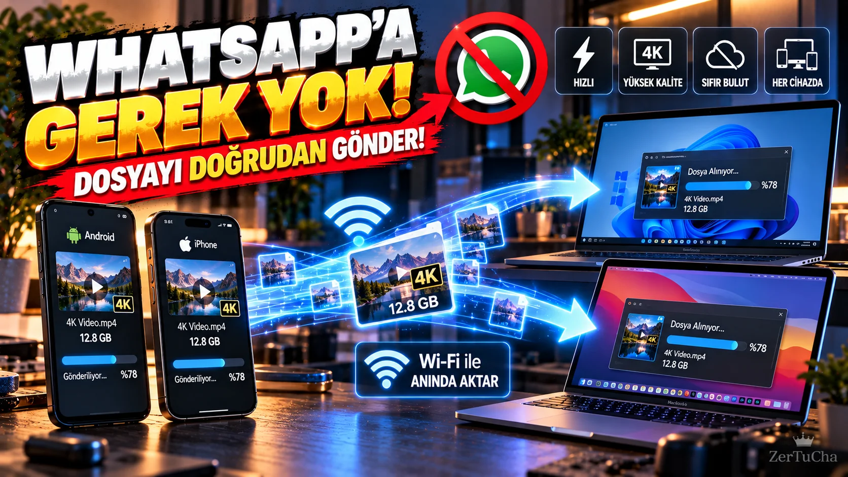 WHATSAPP'TAN DOSYA ATMAYI BIRAK! Telefonla Bilgisayar Arasında Dosya Aktarmanın Çok Daha Kolay Yolu